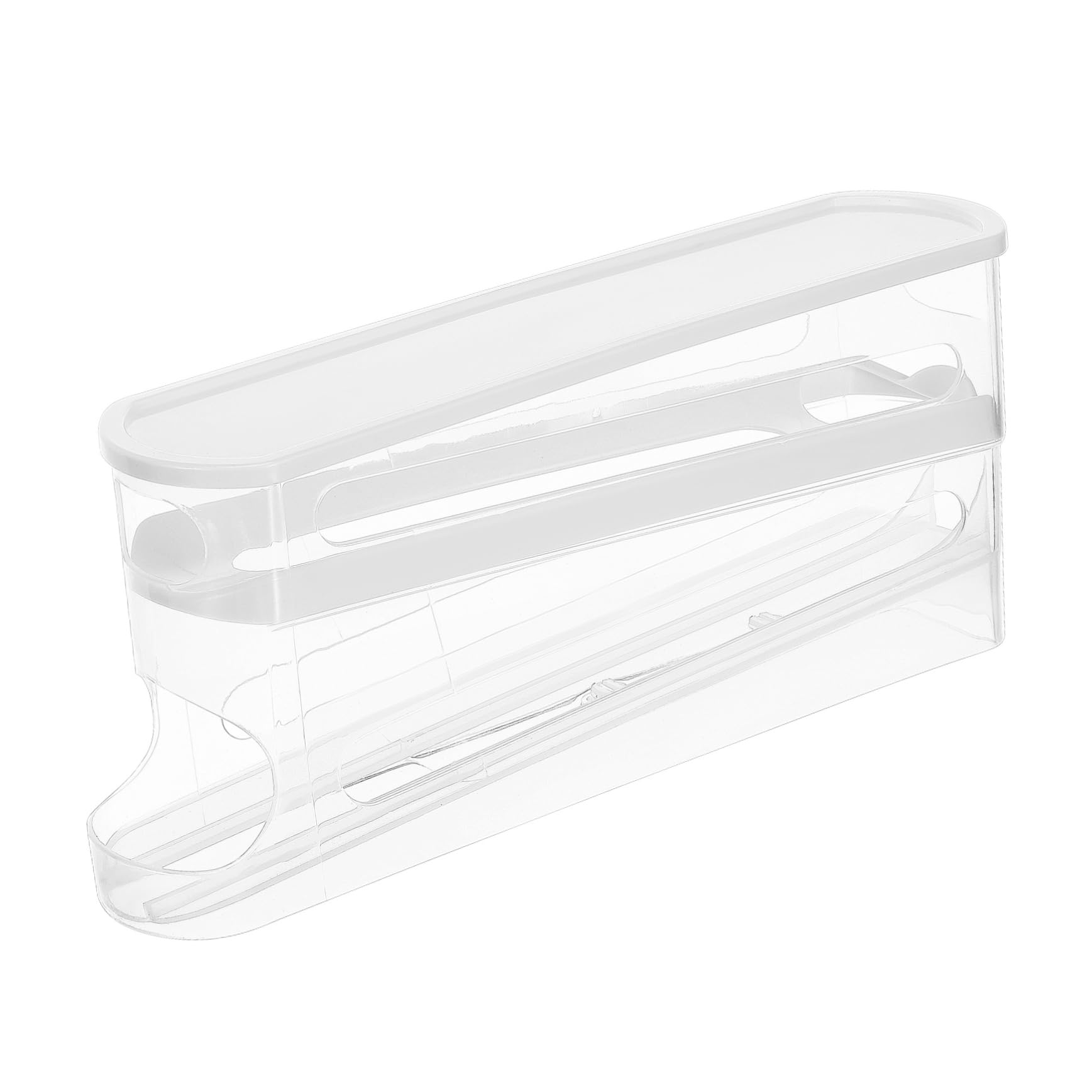 AUTSUPPL Egg Rack Carrier Organizer Keeper Holders Chicken Space Stackable Fridge Refrigerator Tier Egg Storage for Kitchen Egg Holder Racks Labels Dispenser Large Save Shape White Pp