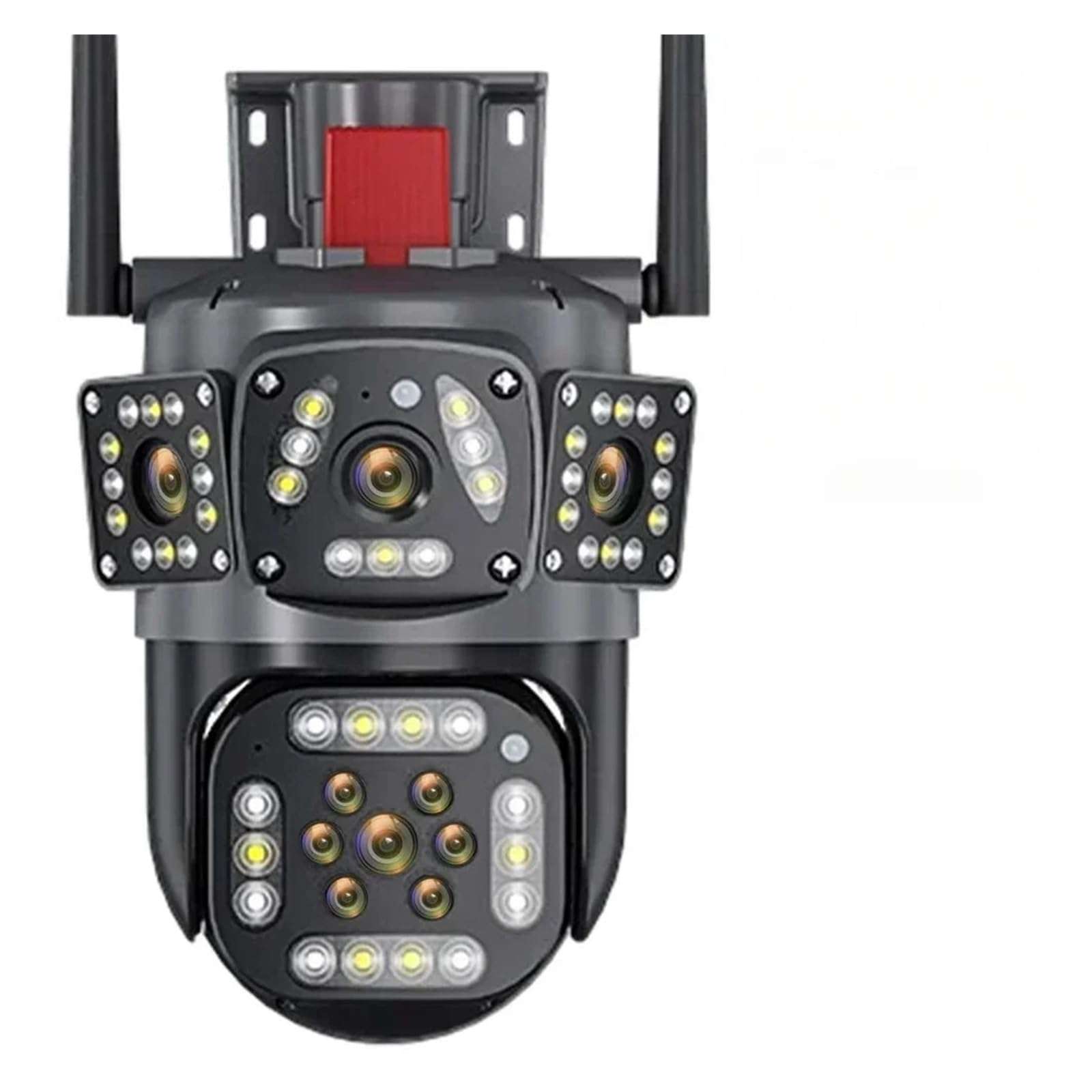 QDVOPHZA 6MP Security Camera WiFi Wireless Outdoor Three Lens IP Cam Home Protection Auto Tracking CCTV Video Surveillance(E/U,6MP 128G) 1