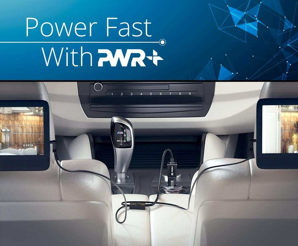 12V Car Charger for Dual Car Portable DVD Players: WONNIE, FANGOR, NAVISKAUTO, DESOBRY, DBPOWER, OTIC, Pyle, Sylvania Dual Screen DVD Player - Extra Long 12 Ft Power Supply Cord 2