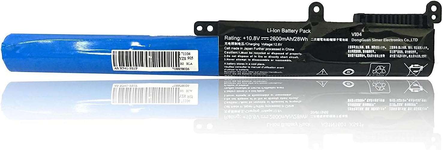 EBKK 2600Mah A31N1601 A31LP4Q Battery for X541 X541S x541N X541NA X541U X541UA X541SA X541SC X541UV X541SC R541N R541U R541UJ R541UA R541UV F541 F541U F541UA Series 0B110-00440000 0B110-00440100 1