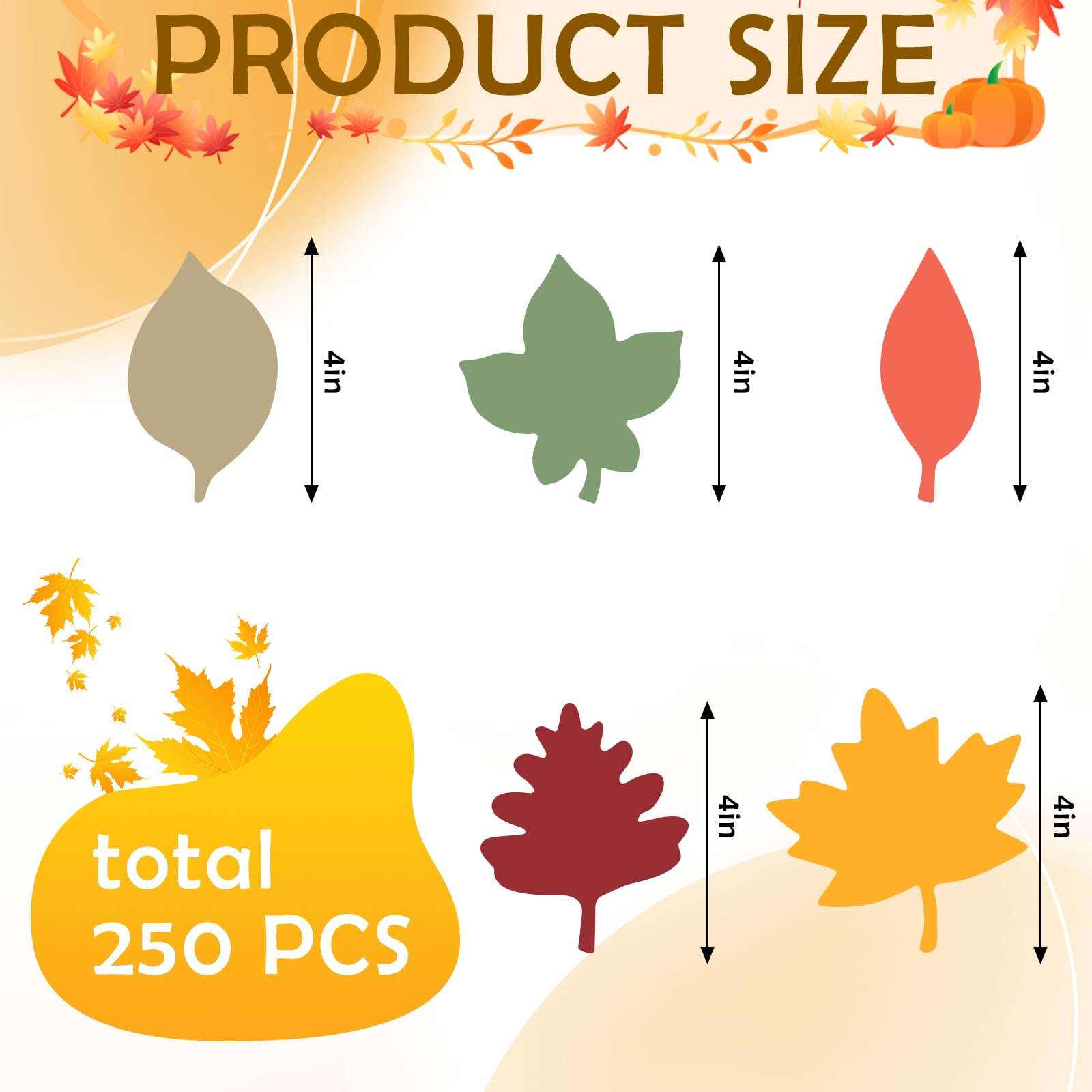 Hillban 125 Pcs Paper Fall Leaves Die Cuts Bulk Autumn Leaf Cutout Thanksgiving Autumn Leaves Decoration Multicolor Mixed Autumn Leaves for Fall Bulletin Board and Craft Projects Party Decor 3