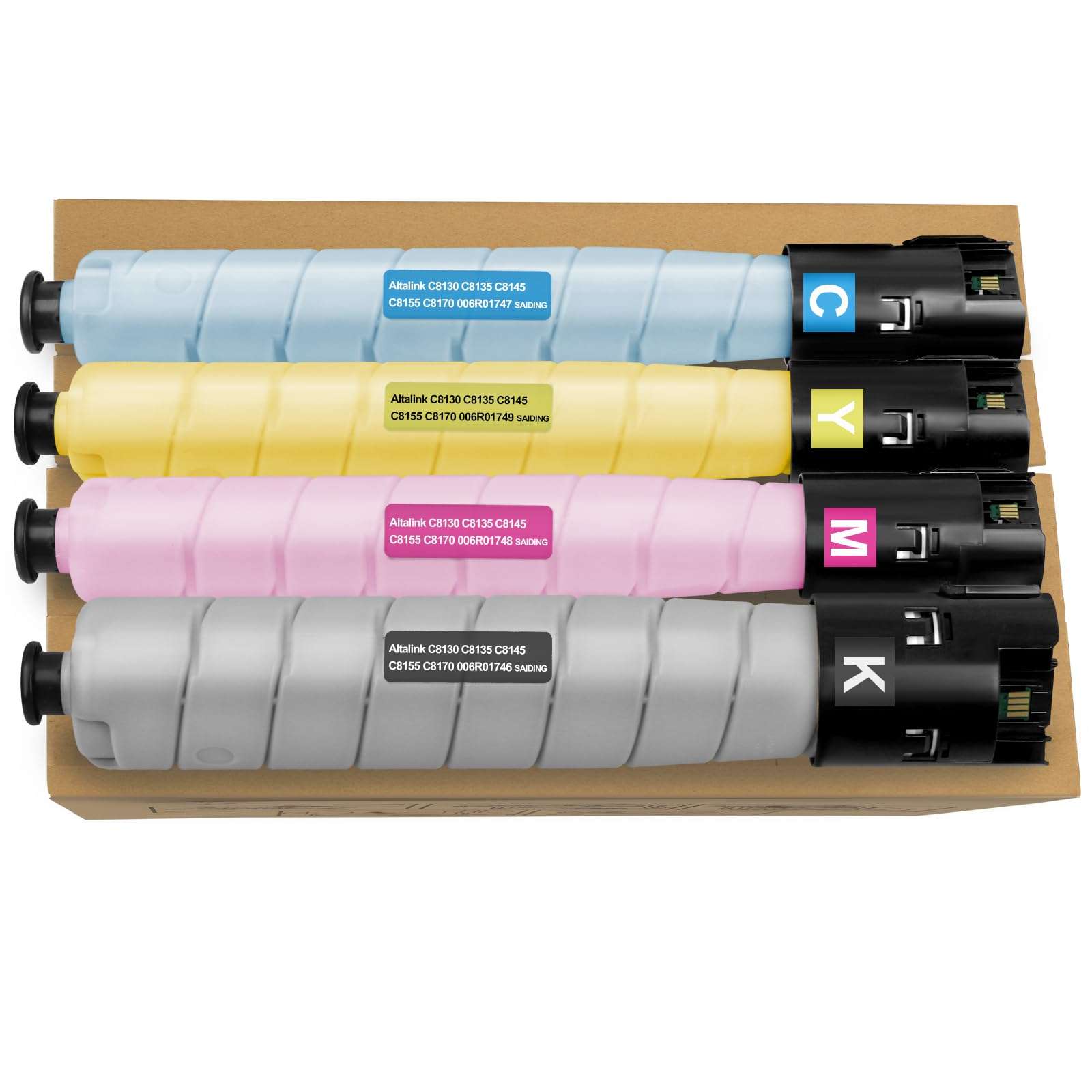 High Capacity Xerox Altalink C8130 C8135 C8145 C8155 C8170 Toner Cartridge Printers Replacement for 006R01746 Black 006R01747 Cyan 006R01748 Magenta 006R01749 Yellow 4-Pack