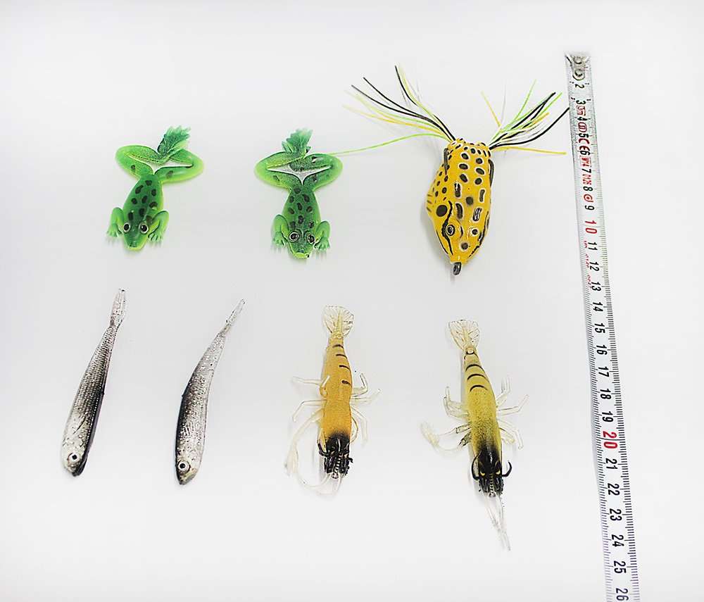 180Pcs Fishing Lures Trout Fish Bait Jig Jump Frog Lures for Bass Catfishing Tackle Box 4