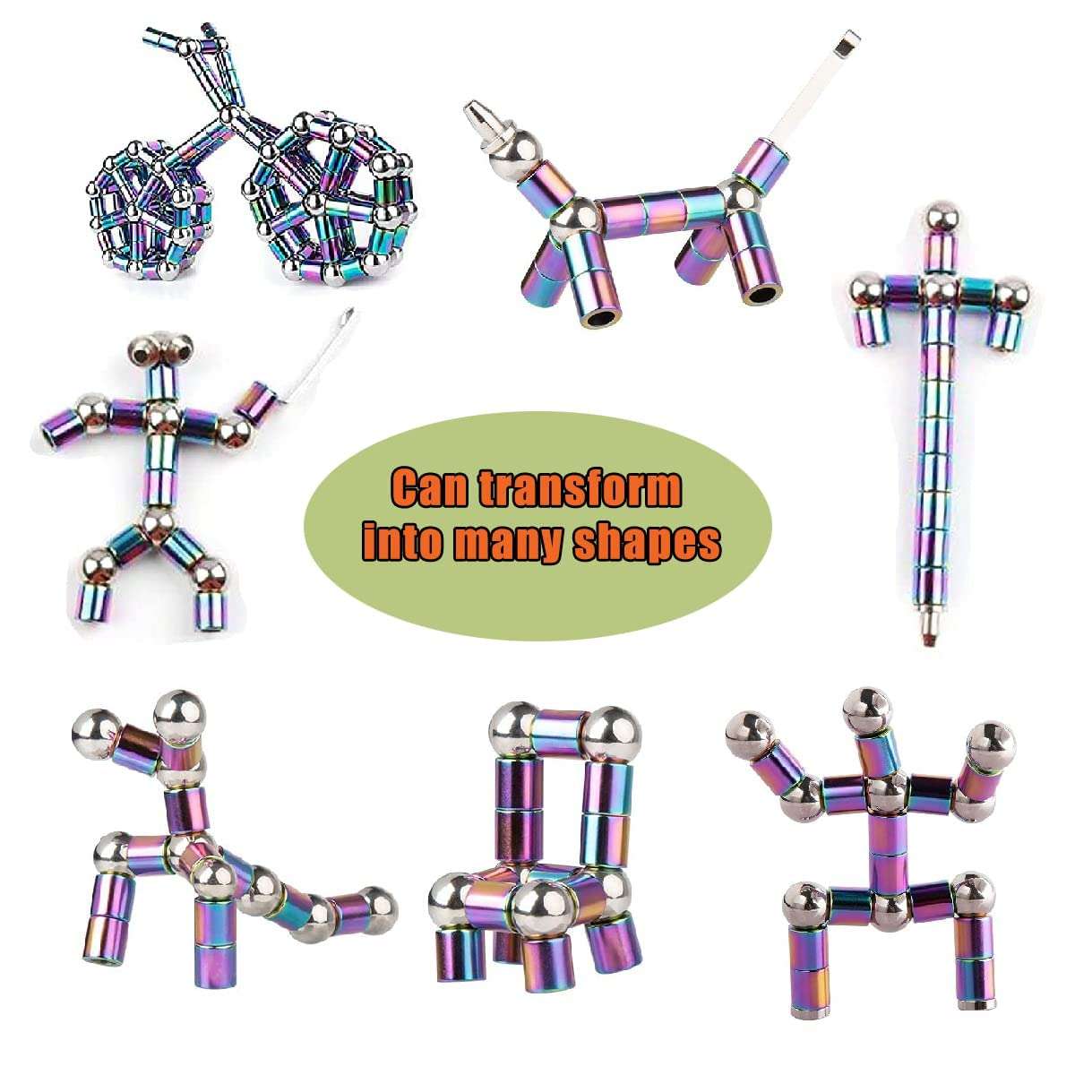 Tiyahi Fidget Magnetic Toy Pen Stress Relief Pen Multifunction Pen (Purple) 4