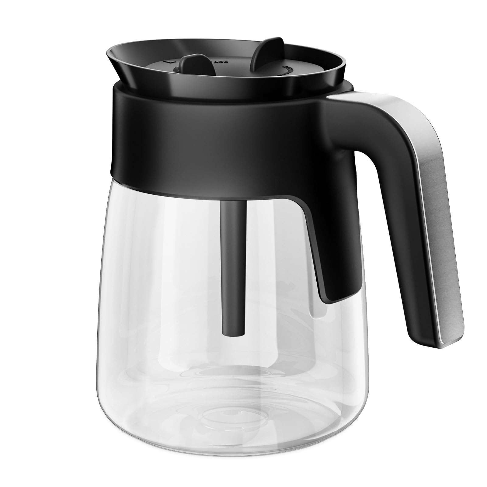 12 Cup Coffee Pot Replacement for Ninja Coffee Maker CFP101 CFP201 CFP301 CFN601 CFP250A CFP300 CFP307, Glass Carafe Replacement with Brew-Through Lid, Ninja Coffee Pot Replacement with Sturdy Handle 2