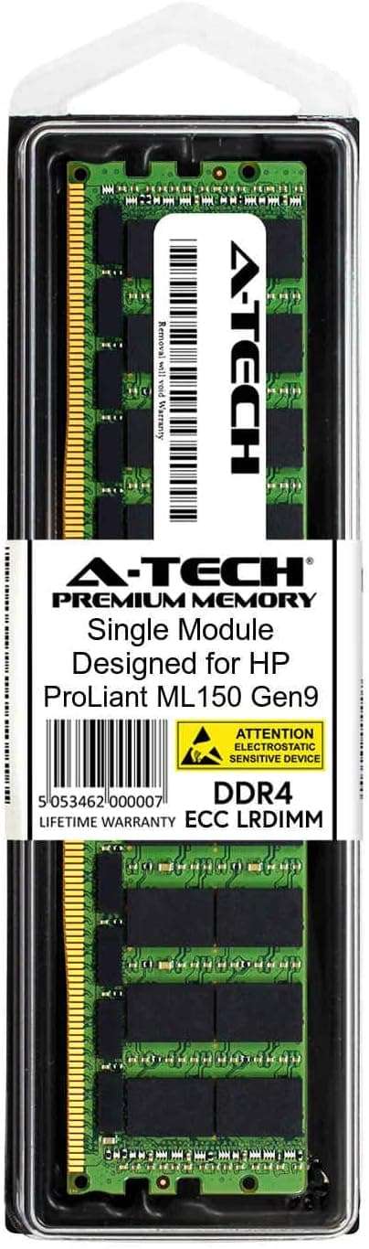 A-Tech 32GB Module for HP ProLiant ML150 Gen9 G9 - DDR4 PC4-21300 2666Mhz ECC Load Reduced LRDIMM 2Rx4 - Server Specific Memory Ram (AT322636SRV-X1L1) 2