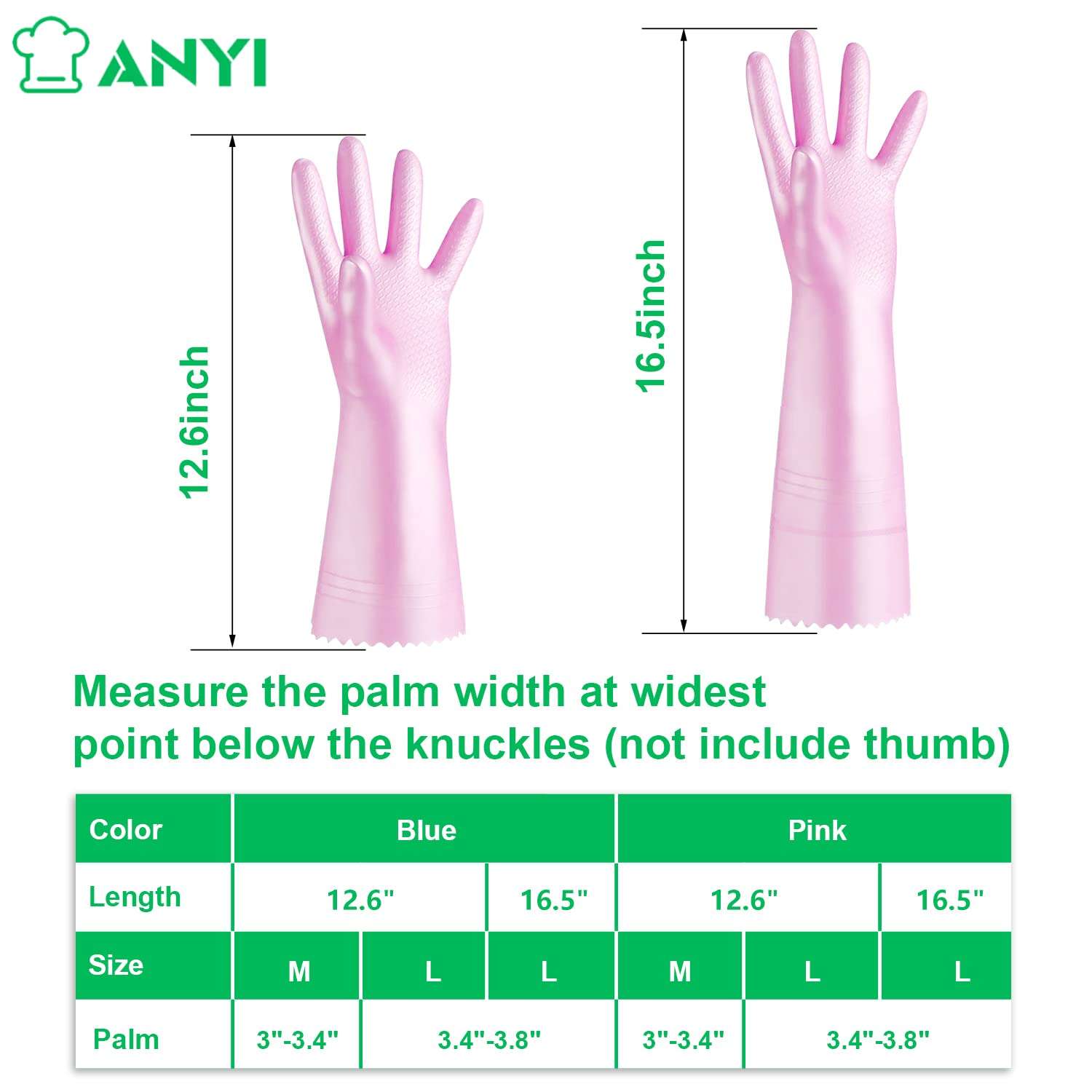 Dishwashing Gloves Latex Free Reusable Rubber Gloves for Kitchen Washing Dishes Household Cleaning with Cotton Flock Liner and Non Slip Texture Waterproof (Ex-Large, Pink) 5