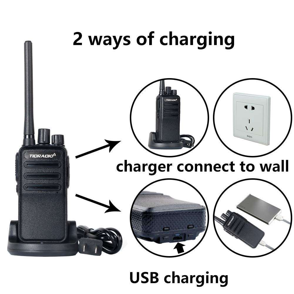 TIDRADIO TD-60 Two Way Radio 2 Way Radios Walkie Talkies Long Range 16CH 2 Way Radio with Earpiece 20 Pack… 6