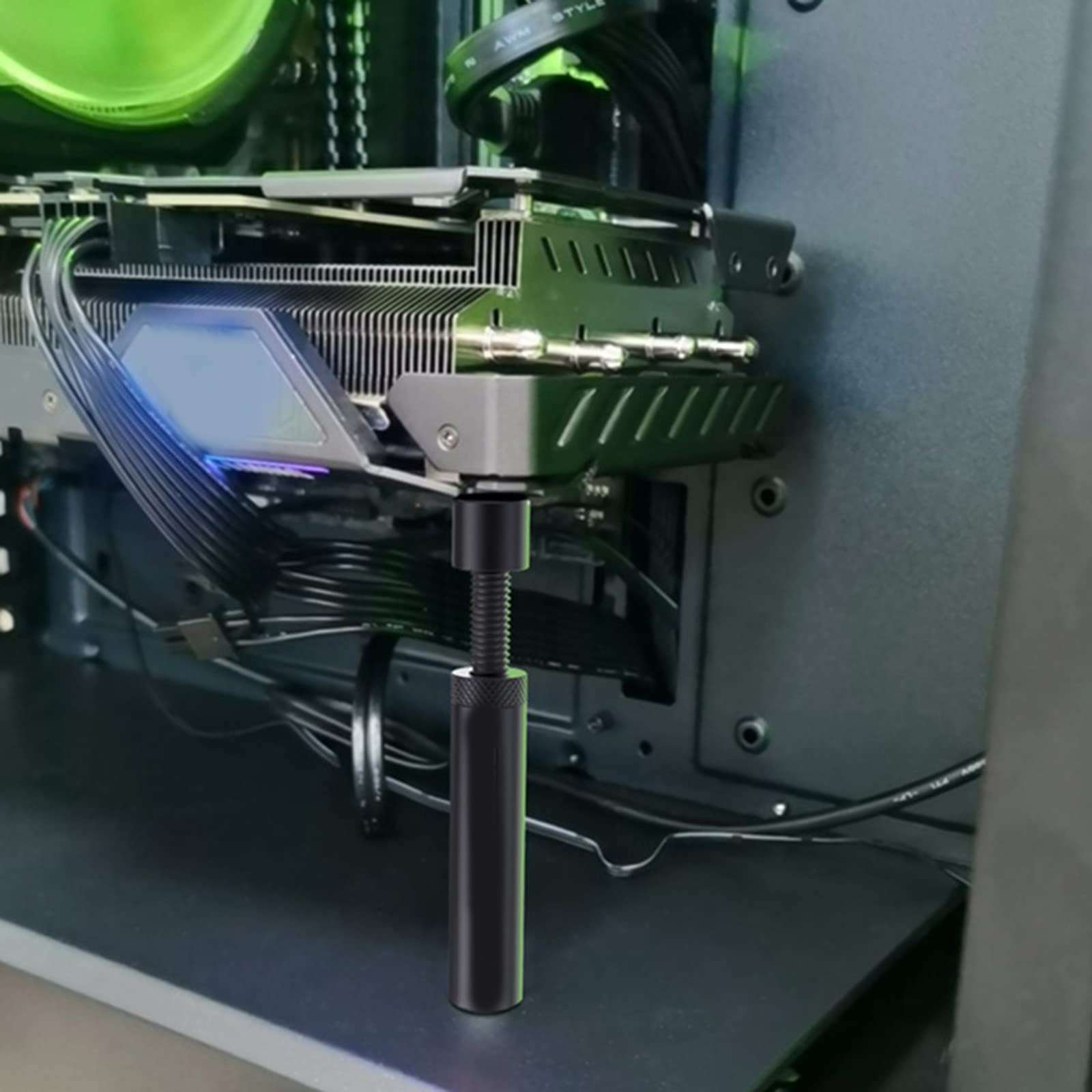 VC-15 Graphics Card GPU Brace Aluminum Alloy Telescopic Rotating Video Card Holder Stand Bracket Desktop PC 3