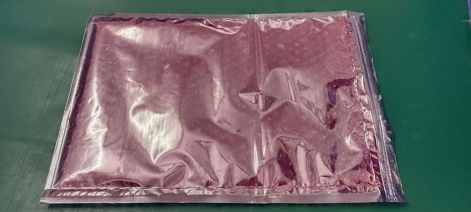 Sky=Anti Static Air Bubble Pouch for Hard Disk Mother Board Etc Fragile Item Packing Bag Zip Lock Size [100X150 MM] Pack of 25 in Side ESD Pink AIR Bubble Bag Out Side ESD Bag with Zip Lock 3