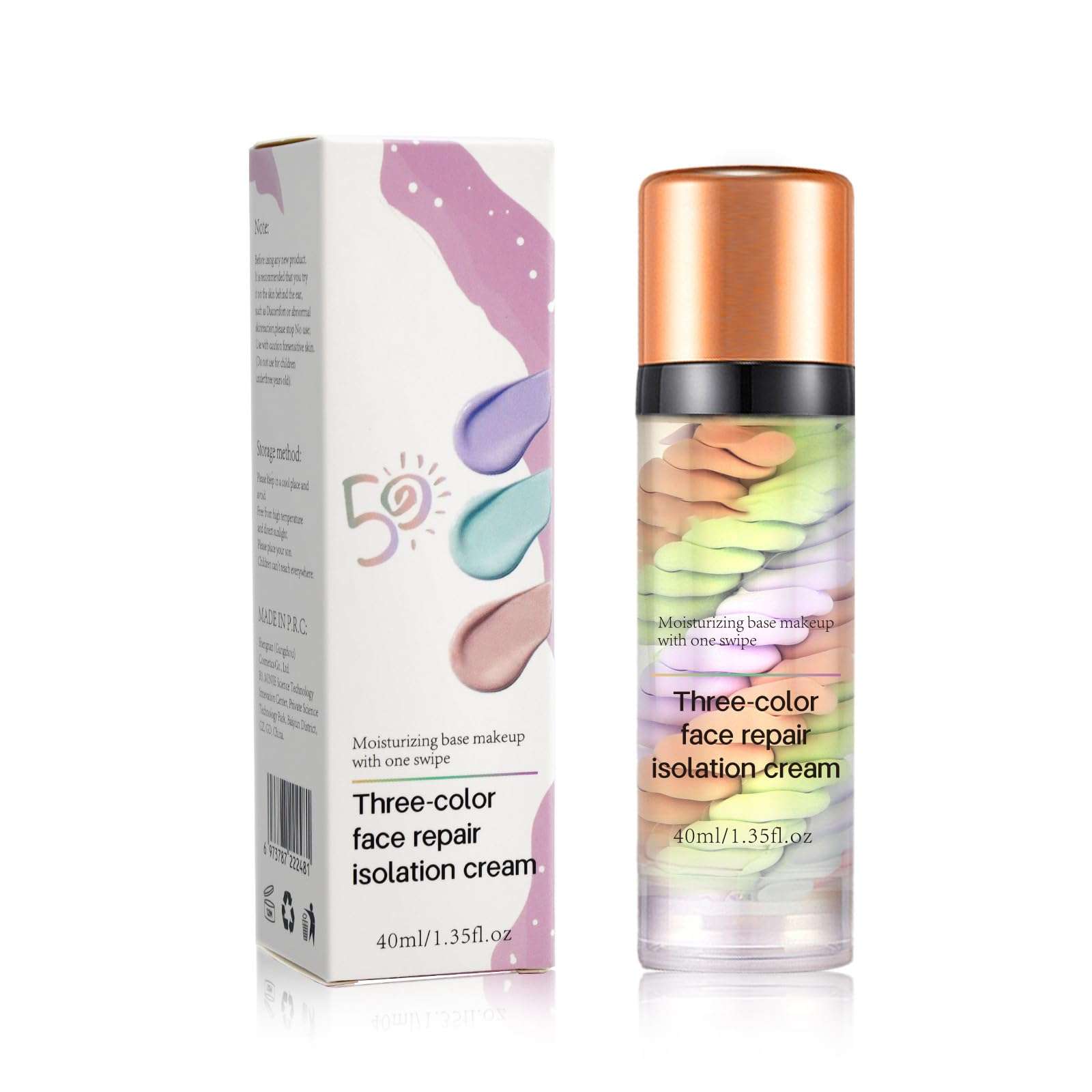 Primer For Face Before Makeup With Spf 50 Sunscreen Isolation Cream, One Step Color Corrector For Face, 3 In 1 Oil Controling & Moisturizing Primer Face Makeup, Radiance Skin,Refreshing,Non Greasy 1