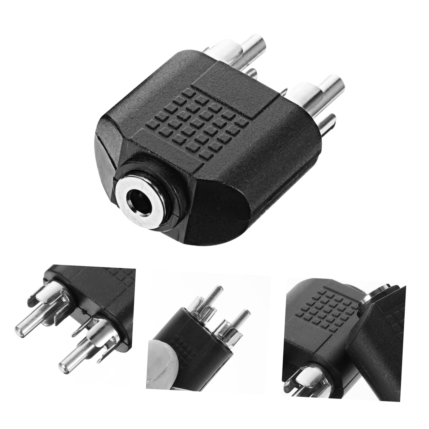 Angoily 2sets Audio Converter USB Mic Cable Female to Jack Guitar Antenna Headphones Coax Aux to Cable Coupler Boom Headphone to Jack Adapter Speaker Wire Cord Amp Midi Zinc Alloy 8pcs*2 5