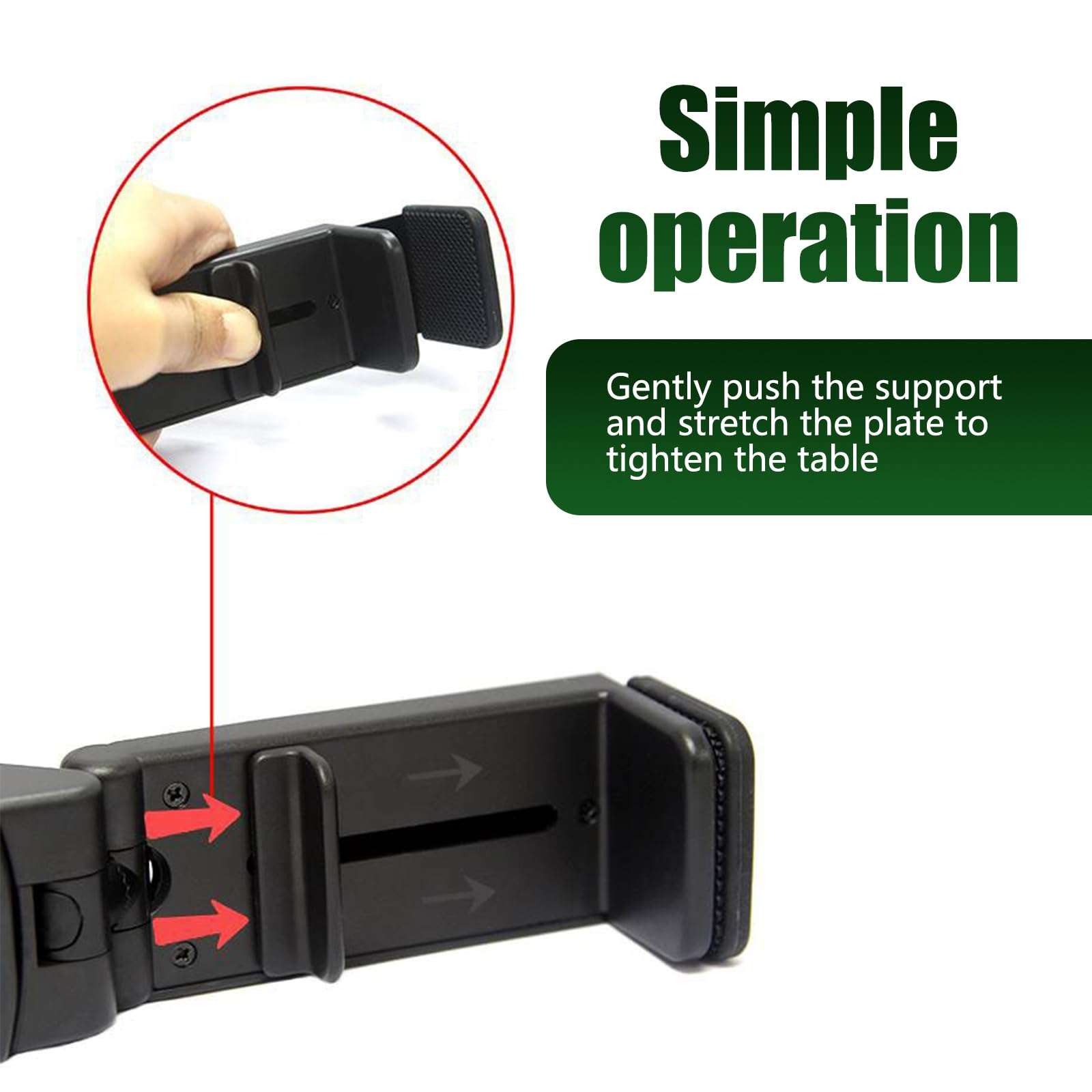 dawfall 1 PC Car Phone Holder with Hidden Clip, Foldable Waterproof Vehicle Phone Mount, 360 Degree Rotation, Universal Liftable Travel Essential Accessory for Airplane Truck SUV Car Home (Black) 4