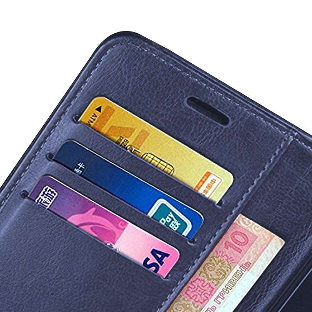 Jkobi Flip Cover Case for Realme C25Y | C21Y (Leather Finish | Magnetic Closure | Inner TPU | Foldable Stand | Wallet Card Slots | Blue) 6