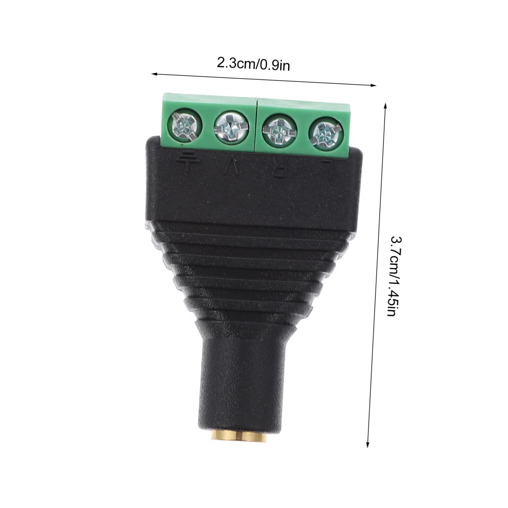 KICHOUSE Copper Plastic 3.5mm Stereo Terminal Gold Plated for Transfer 4pcs Panel Mount Jack Female Terminal Connectors 3