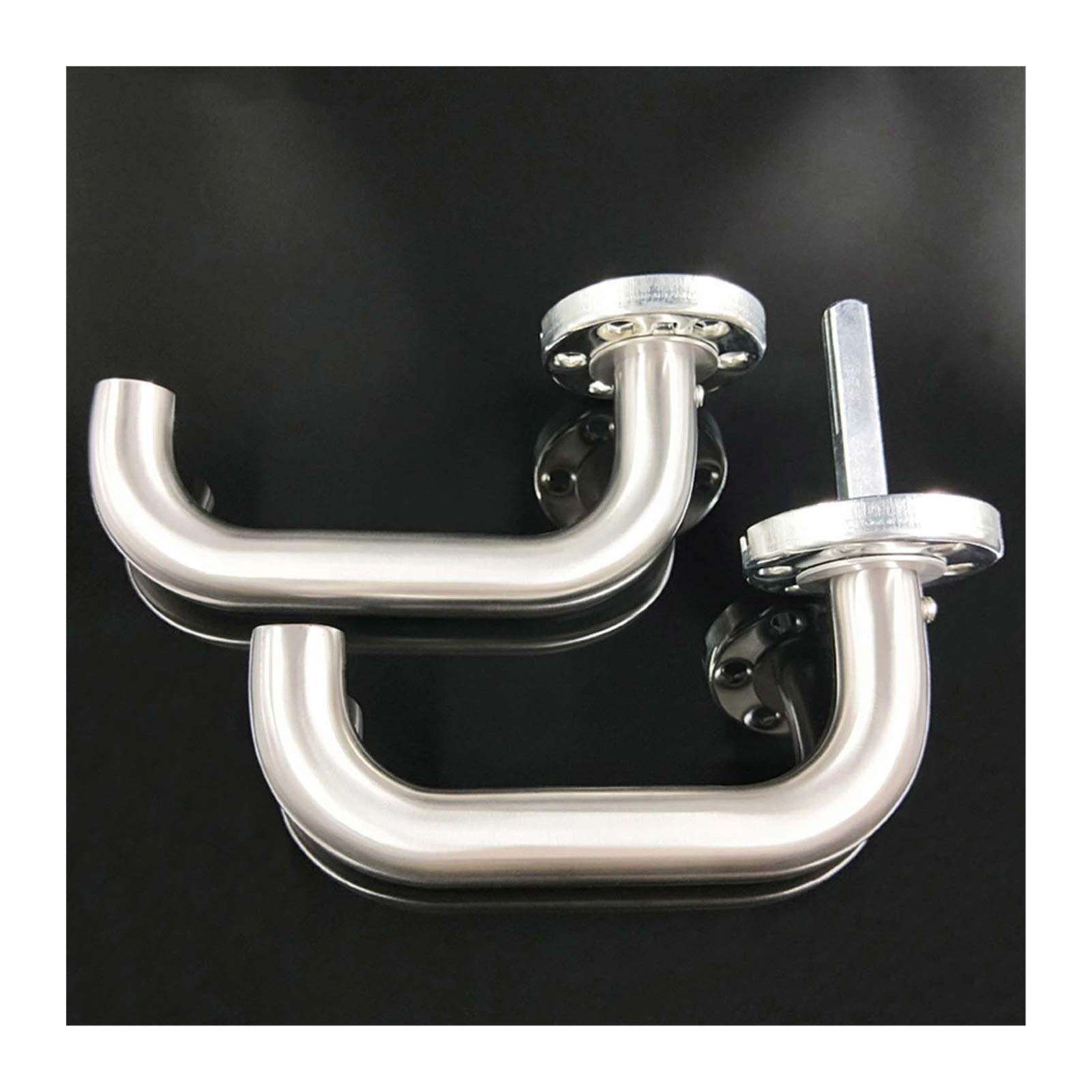 WSZMD Closet Passage Door Locks Silver Stainless Steel Door Handles with Lock for Interior Doors Sliding Room Bathroom Door Handles Lever Hardware, Internal Lever Handl (Color : Handle) 5