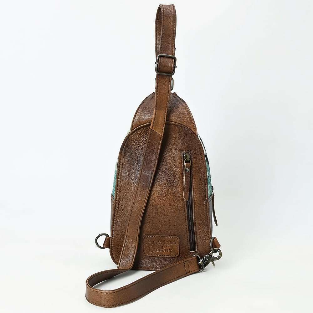 American Darling ADBG1538 Sling Crocodile embossed Genuine Leather women bag western handbag purse 6