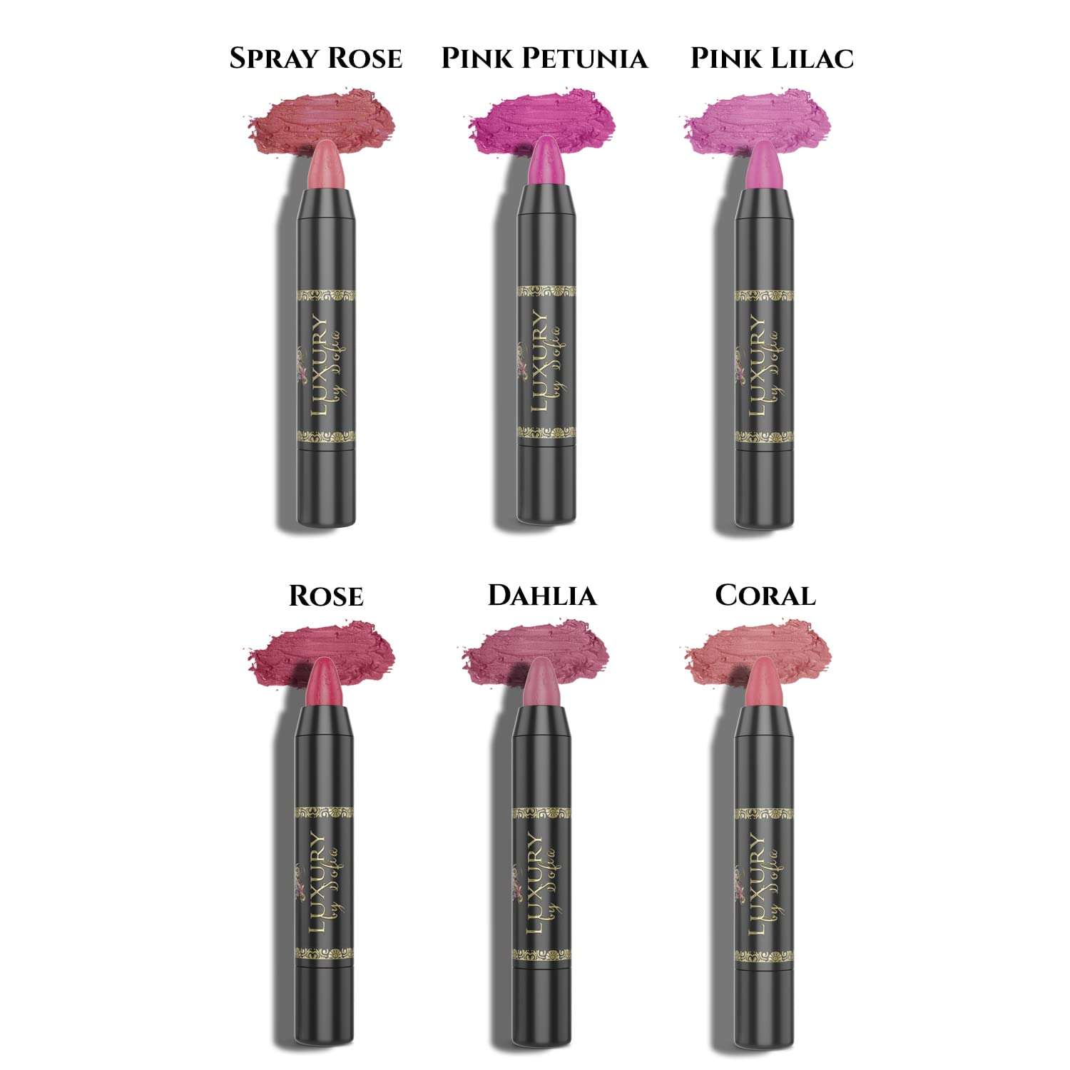 ORGANIC LIPSTICK/LIP LINER - All Natural, Long Lasting, Hydrating (Dahlia) 5