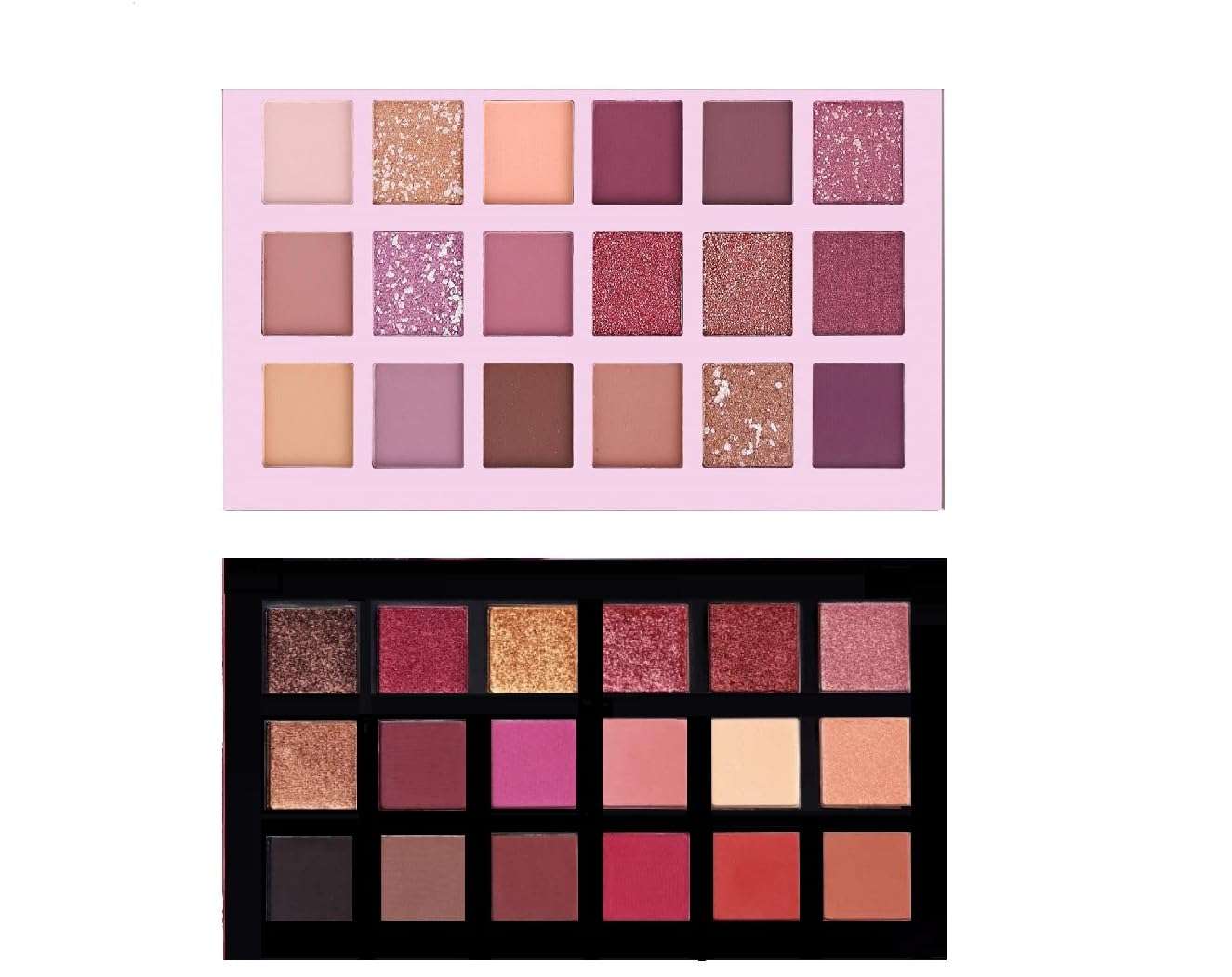 LA OTTER Nude and Rose Gold Eyeshadow Palette Combo, Shimmery Finish 1