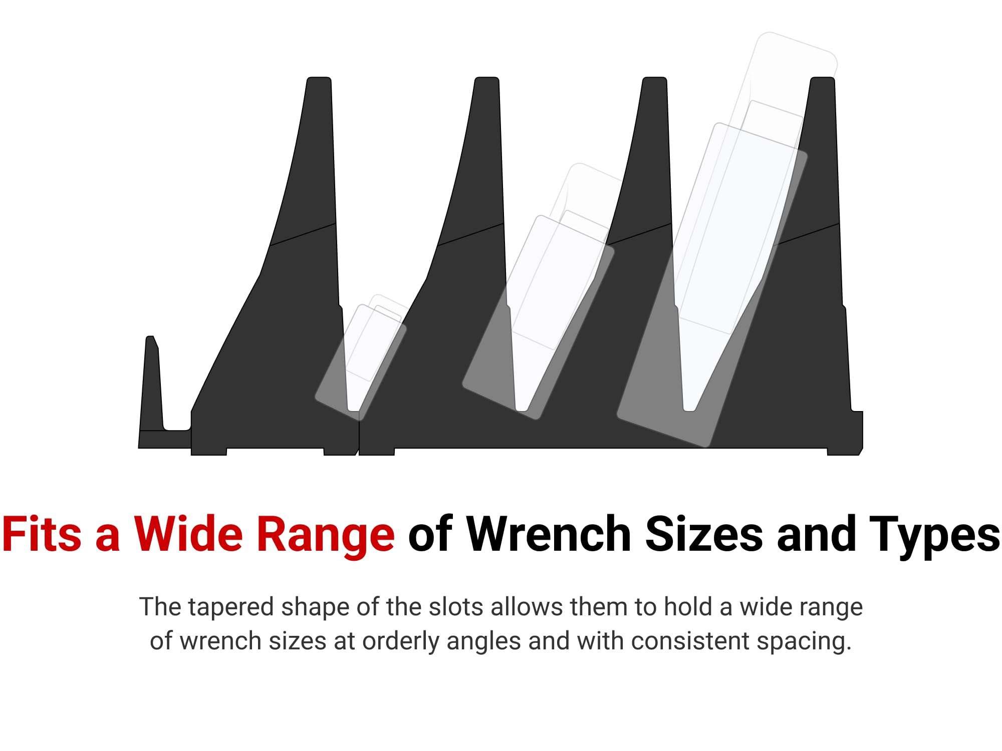 TEKTON Small Modular Wrench Organizer (Red) | OTM21201 | Made in USA 4