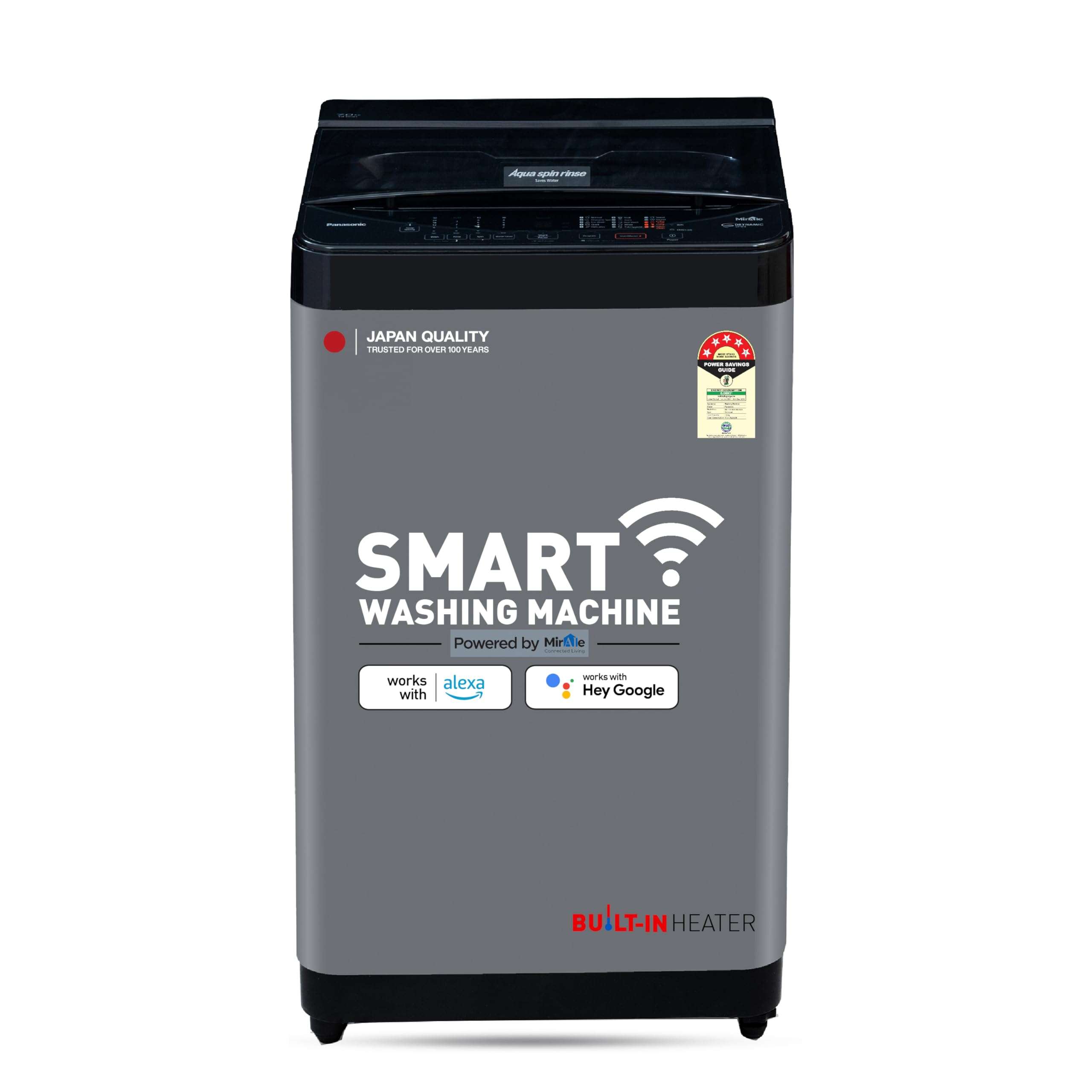 Panasonic 8 Kg Wifi Fully-Automatic Top Loading Smart Washing Machine (NA-F80CH3CRB, Charcoal Inox Grey, 2024 Model, Drynamic Spin) 1