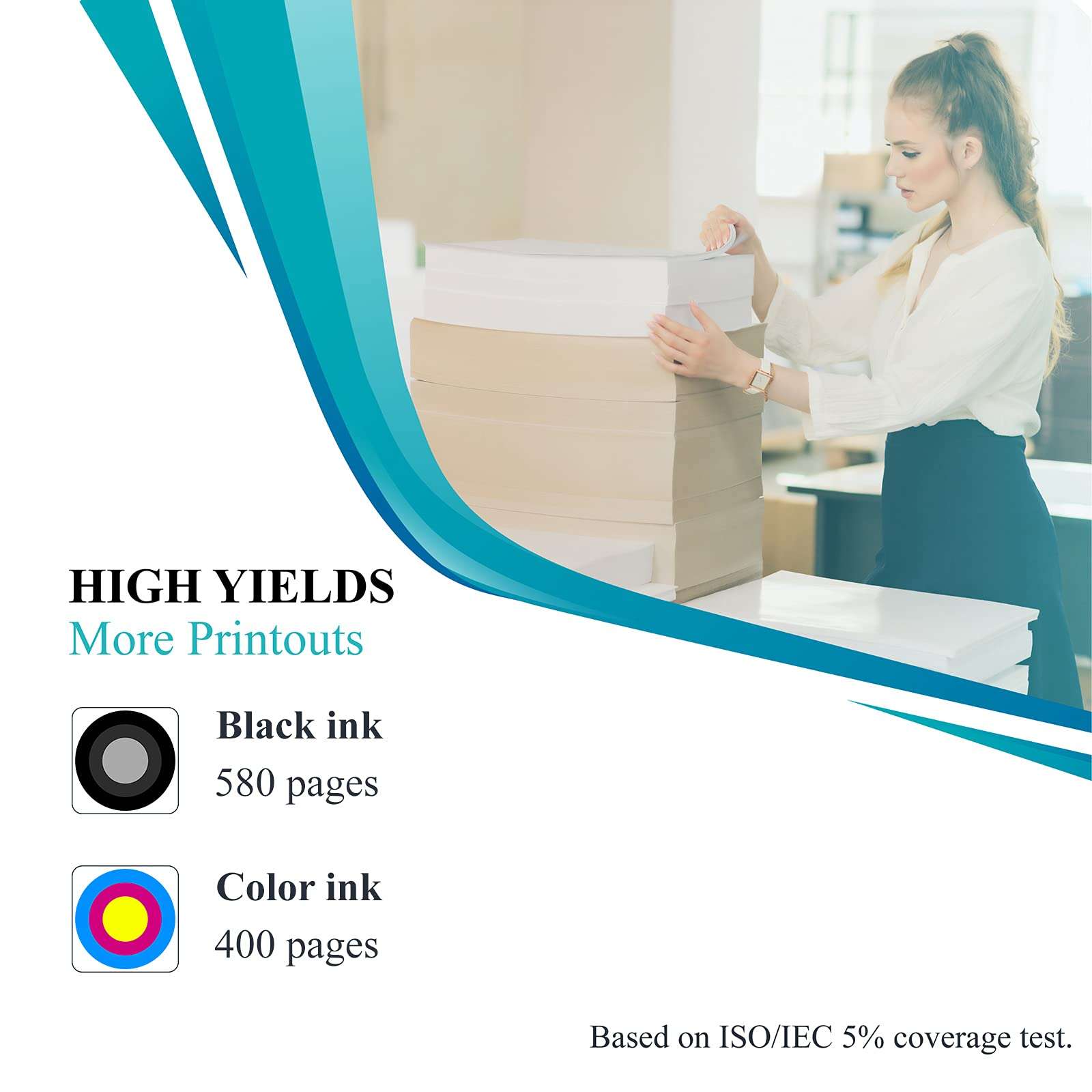 HibiTon Remanufactured Ink Cartridge Replacement for HP 61 61XL Black for Envy 5530 4500 4502 4501 OfficeJet 4630 4635 2620 DeskJet 2540 3050 3052a 2050 1000 1010 1510 3510 Printer Tray, 2-Pack 4