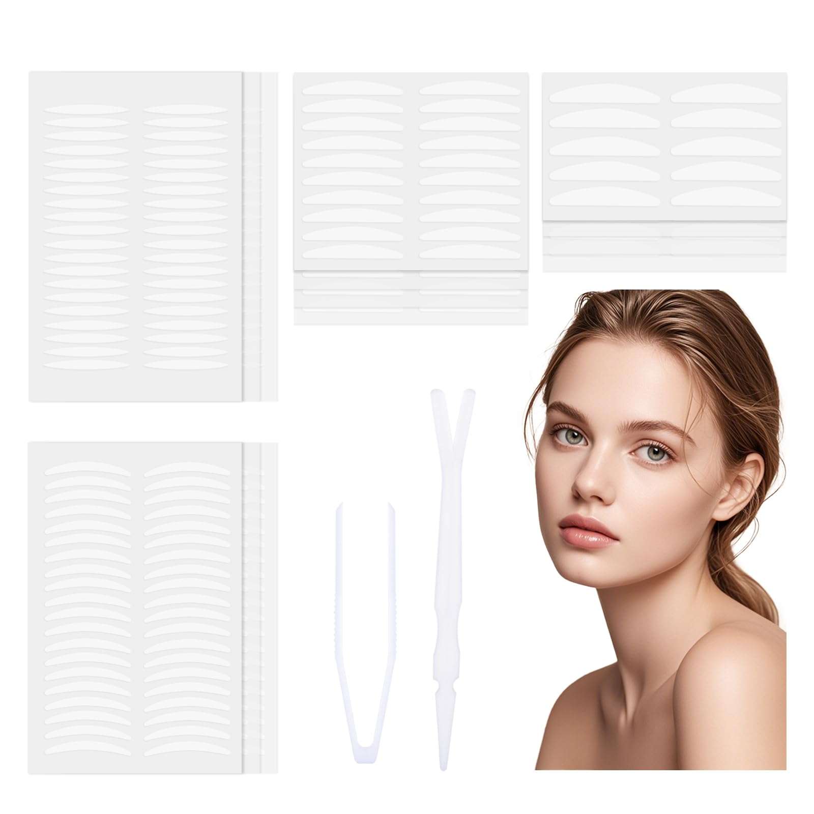 1000-Pcs Eyelid Lifter Strips Tapes: Wendy, Invisible, Waterproof, Long-Lasting, for Hooded, Heavy, Uneven, Droopy, Double Eeyelids 1