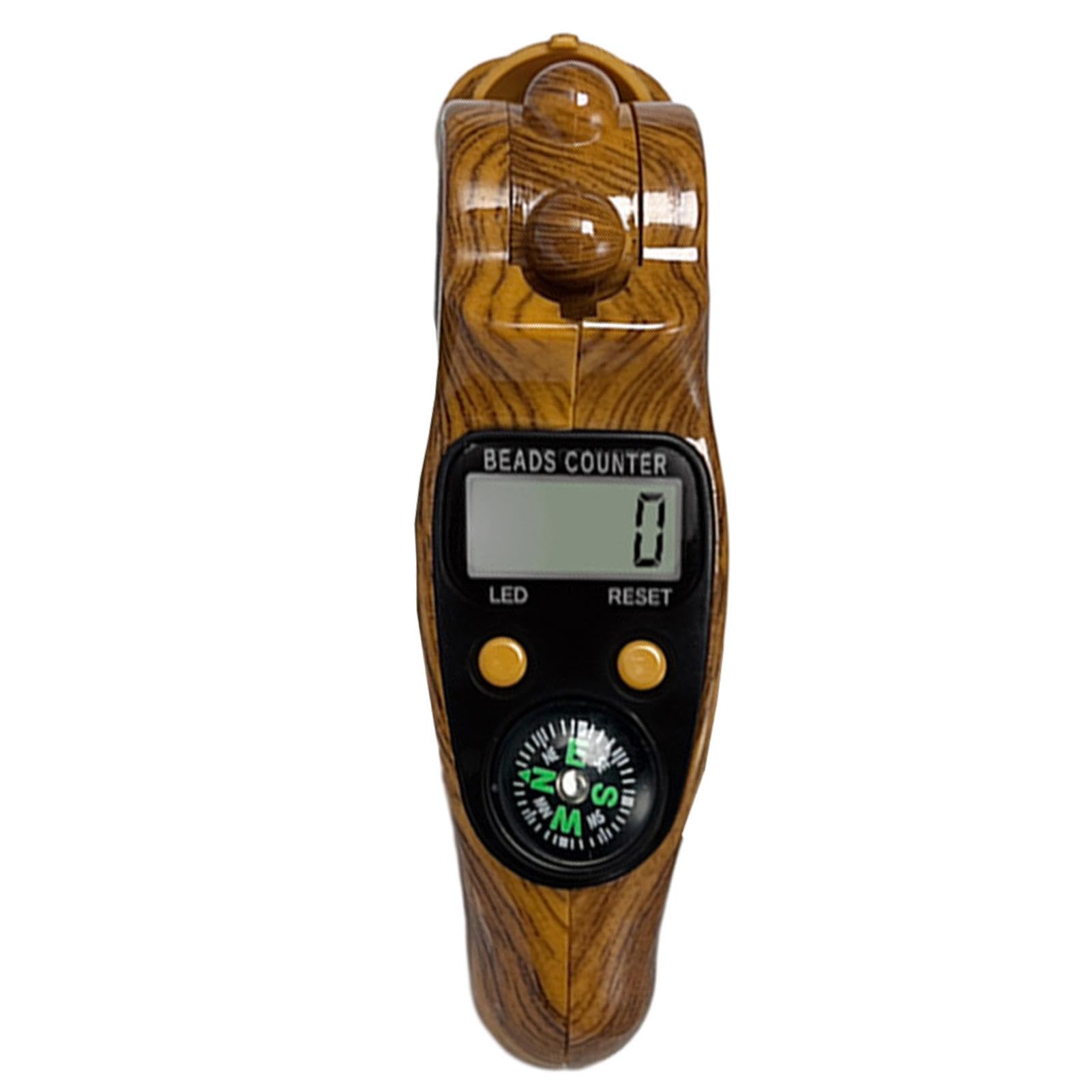 DNCG Prayer Beads Counter, Digital Row Counter, Handheld Number Click Counter with Compass, Prayer Beads Finger Tally Counter, Rotating Digital Tasbeeh Prayer Beads Tally Counter, 1PC 1
