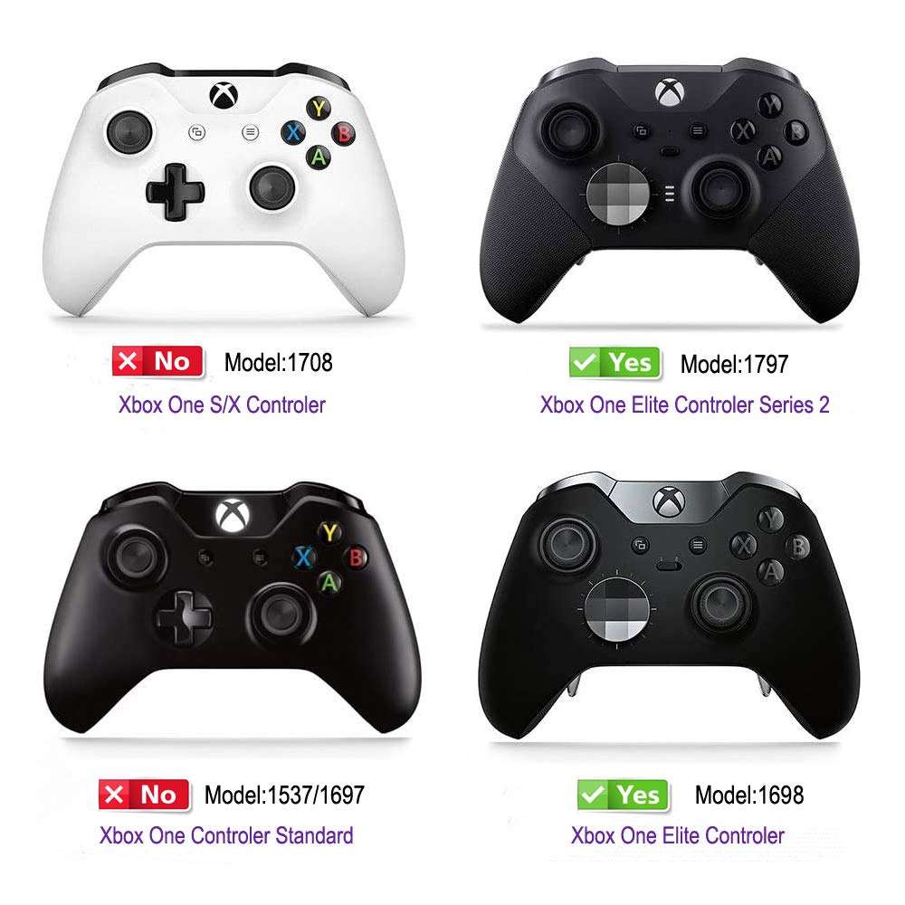 Elite Controller Paddles,Metal Stainless Steel Replacement Parts for Xbox One Elite Controller Series 2 Model 1797 - 4 PCS (Silver) 5