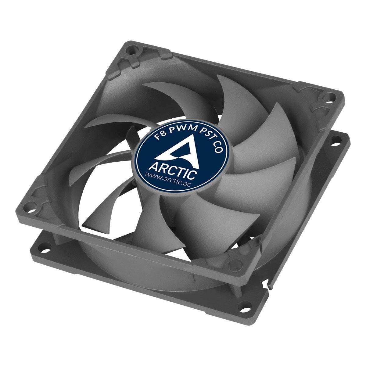 ARCTIC F8 PWM PST- 80 mm PWM PST Case Fan with PWM Sharing Technology (PST), Very quiet motor, Computer, Fan Speed: 300-2000 RPM - Black/White 4
