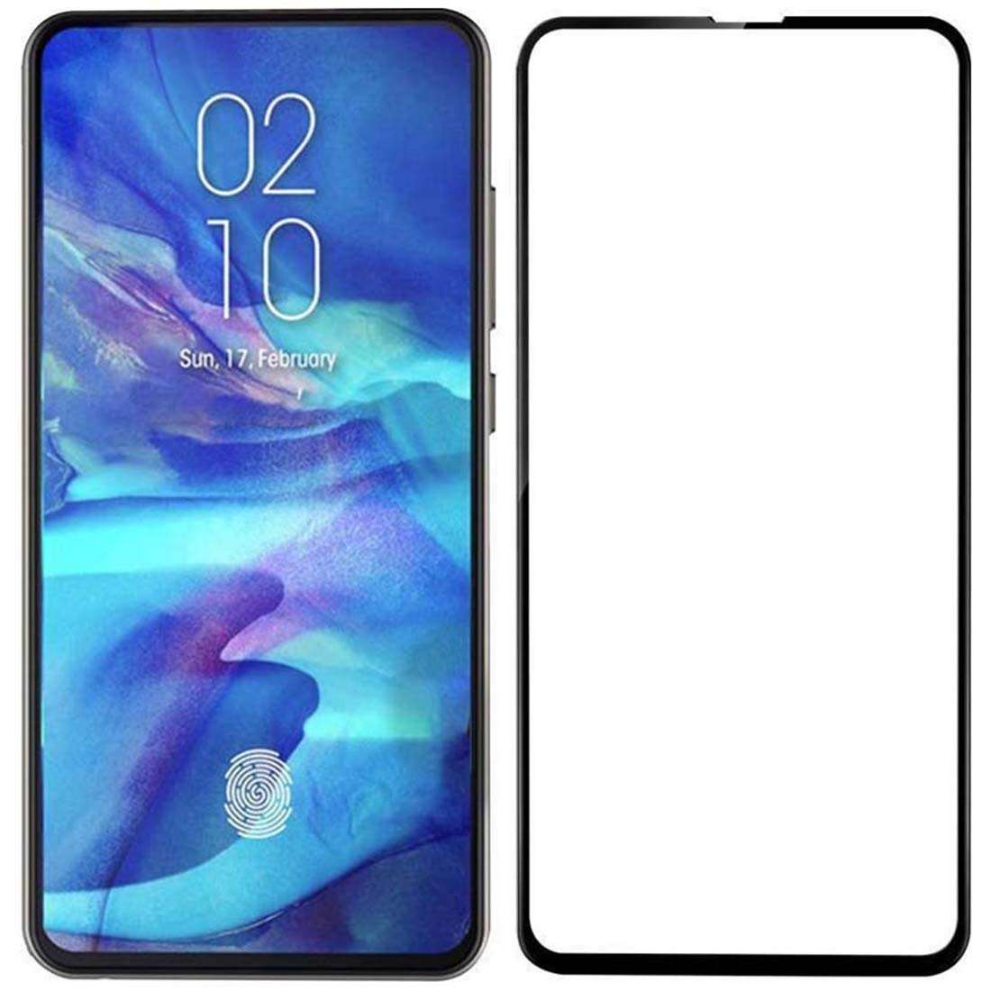 Casotec 9H Hardness, Edge to Edge Curved Border Tempered Glass Screen Protector (Unbreakable Edges) for Samsung Galaxy A90 - Black