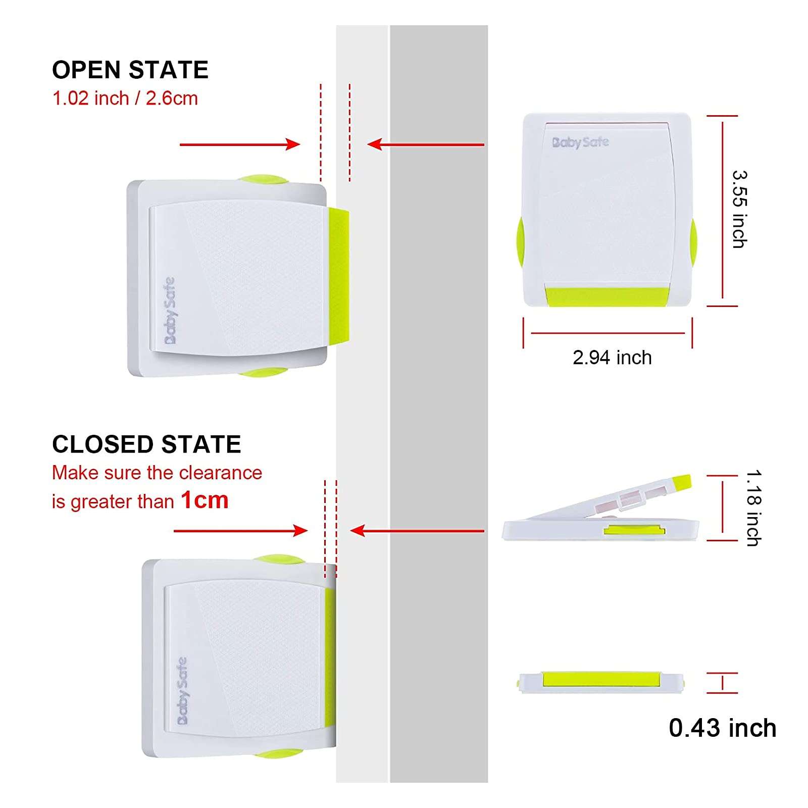 LATIBELL Sliding Glass Door Window Locks - 4 Pack Child Baby Proof Security Locks for Kids Safety Slide Closet Patio Doors, No Screws or Drills Needed 6