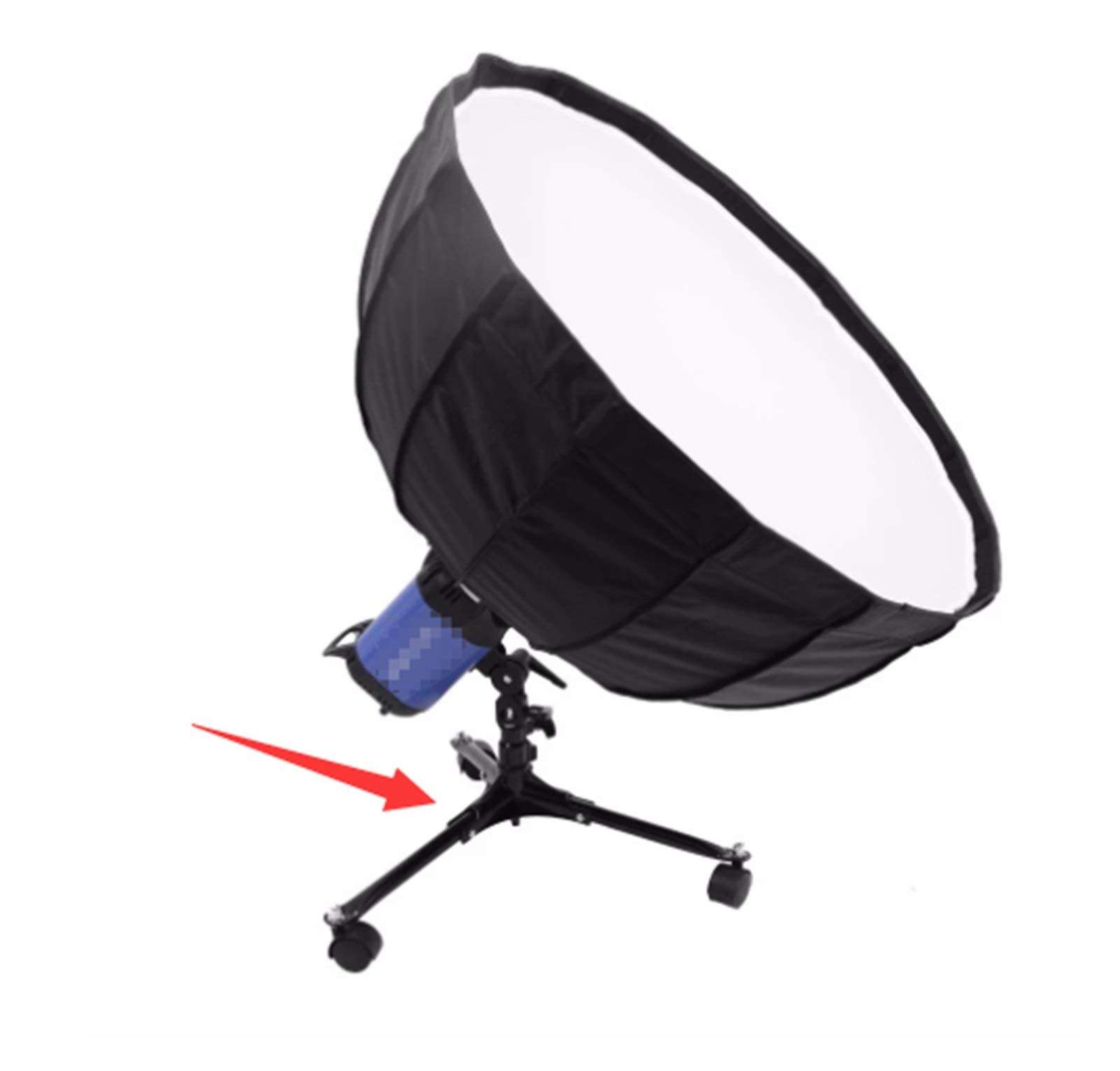 DAXINYANG Colorful Linght Meking 8 Inch Low Floor Roller Wheel Light Stand Foldable Support Bracket Fit for Softbox Flash for Low-Background Light 5
