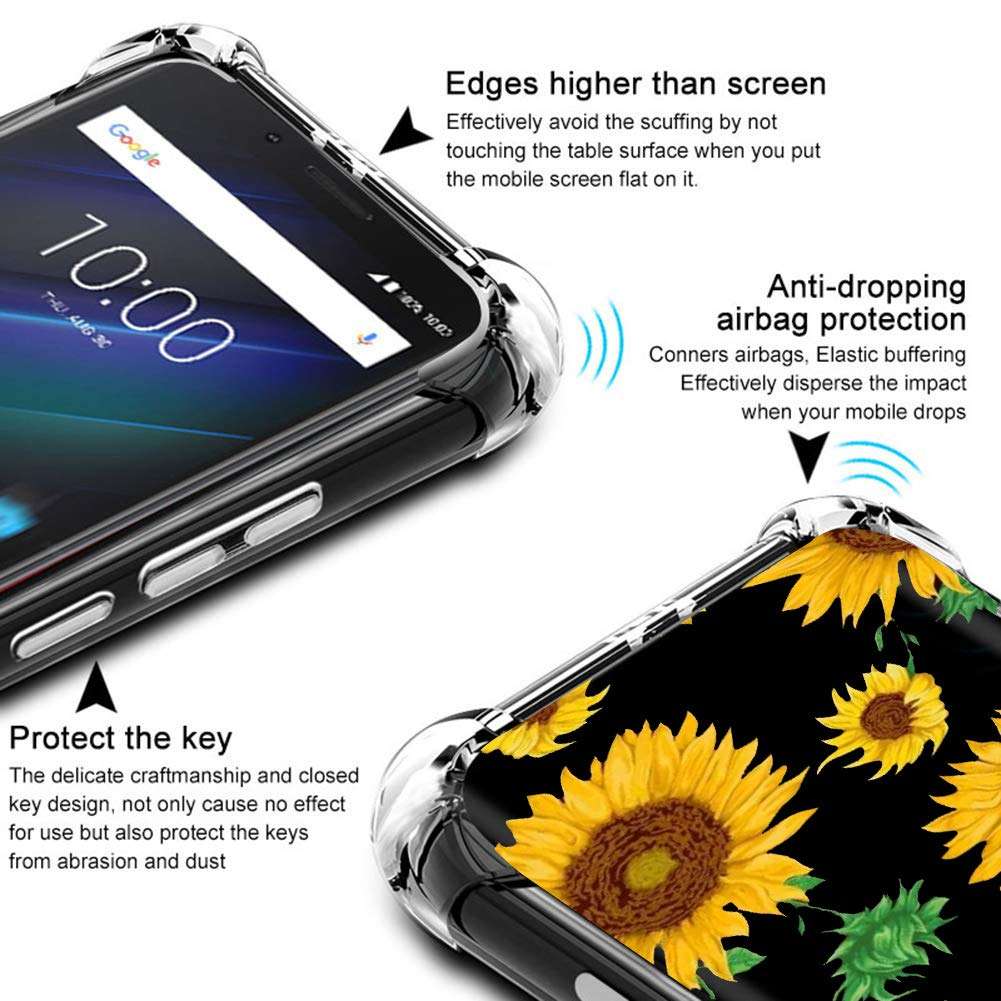 Redku for Google Pixel 4A 5G Case (Not Fit 4G)，Slim Four-Corner TPU Airbag Shock-Absorbing Drop-Resistant Silicone Soft Phone Case for Google Pixel 4A 5G (Sun Flower) 2