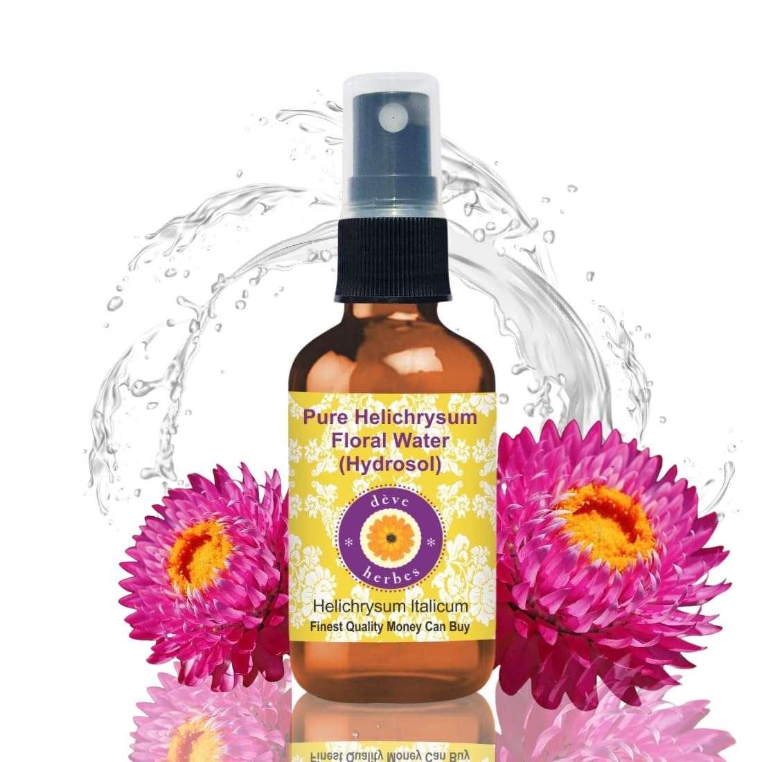 Deve Herbes Pure Helichrysum Floral Water (Hydrosol) (Helichrysum Italicum) for Skin - 50ml (1.69 oz) 1