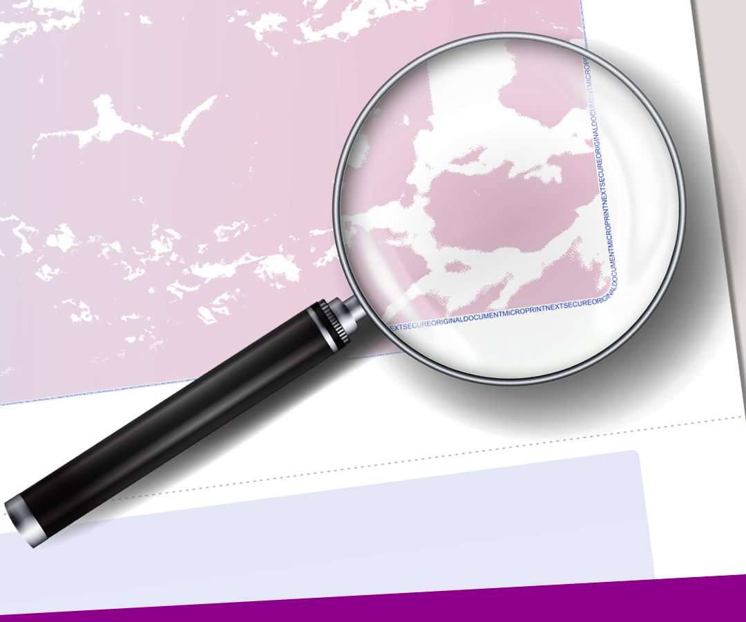 Blank Laser/Ink Jet Prismatic Red/Blue Laser Check Stock - Check On The Top, for Versacheck, Quick-Books, and Other Check Writing Software (100 Per Pack) 6