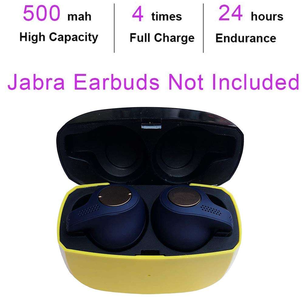 Lopnord Charging Case Compatible with Jabra Elite Active 65t / Elite 65t, Replacement Charger Case Only, Earbuds Protective Substitute Cover(Earbuds not Included) (Black) 2