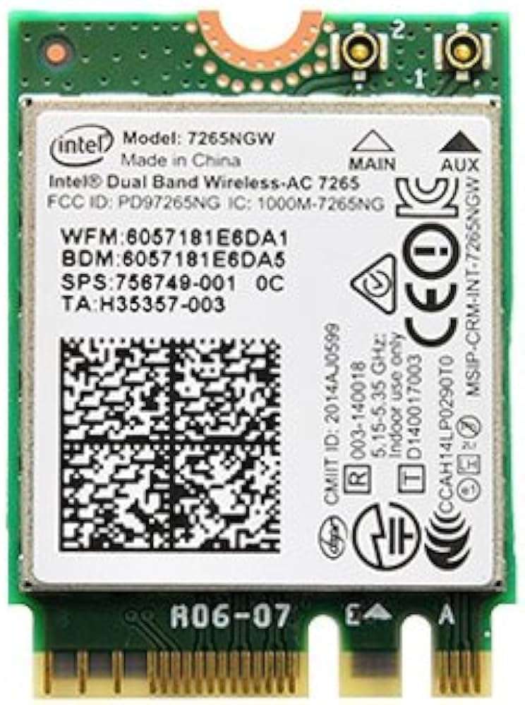 Plugnet | Wireless-AC 7265 Legacy Wi-Fi Adapter for Desktop with Antenna | 867Mbps WiFi with Bluetooth 4.0 | 2.4GHz & 5GHz Network Card | 7265NGW (for only Desktop) 1