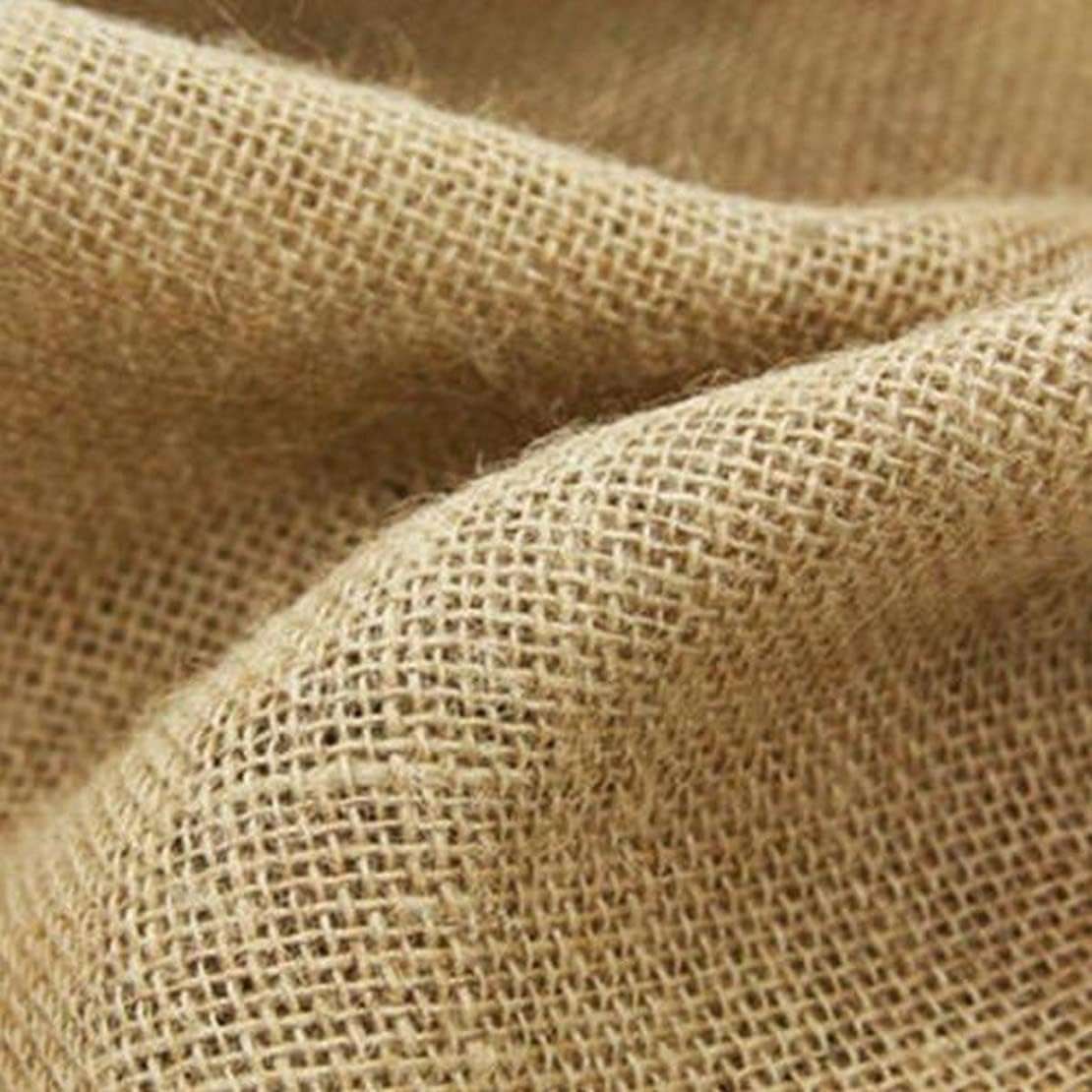 DELINGER Natural Color Jute Fabric Perfect for Making Jute Bags, Art & Craft, Home Decor, Decorative Fabric, Return Gifts,School Projects and DIY Projects Width 51" Inch Size (1 Meter) 5