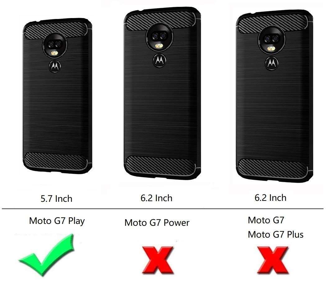 Yiakeng Moto G7 Optimo Case, Moto G7 Play Case, Shockproof Protection Soft Glitter Silicone Slim Phone Cases for Motorola Moto G7 Optimo (Black) 2