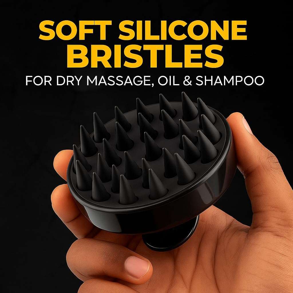 Episkey Soft Silicone Back Scrubber Long Handle Bath Brush + Body Scrubber Bath Brush + Scalp Massager for Hair + Face Scrubber Brush + Ice Face Roller Combo, Super-Exfoliating & Lathering Body Scrubber, Shower Brush | BPA-Free | for Men and Women (With A Free Hook 2-pcs) 4