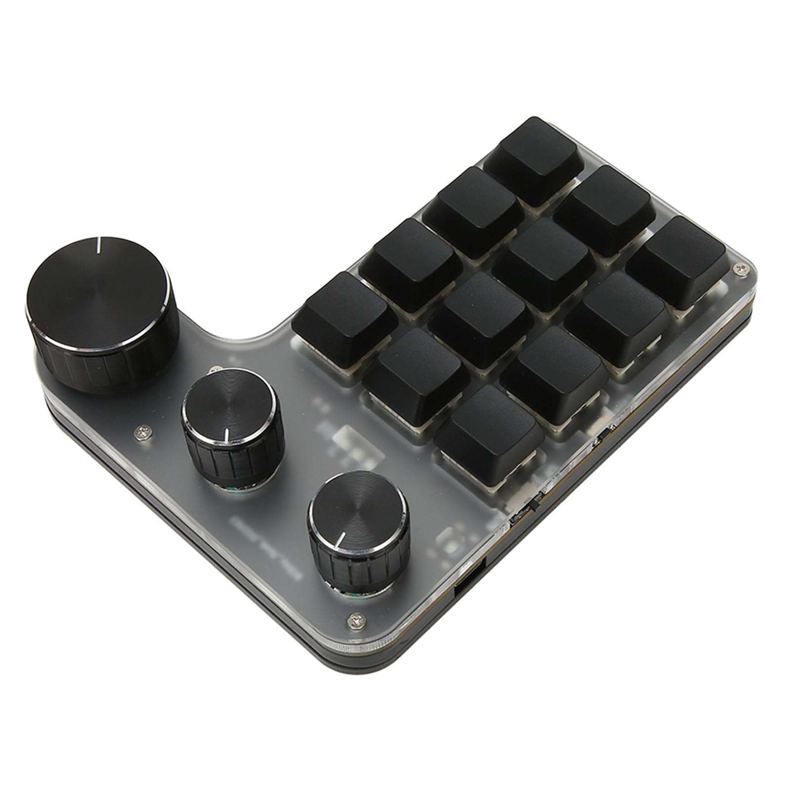 XUMIUZIY Mini Macro Mechanical Gaming Keyboard, 12 Keys 3 Knobs One Handed USB PC Keypad, Programmable Shortcut Custom Function, (Wireless BT(Inbuilt Battery Included)) 3