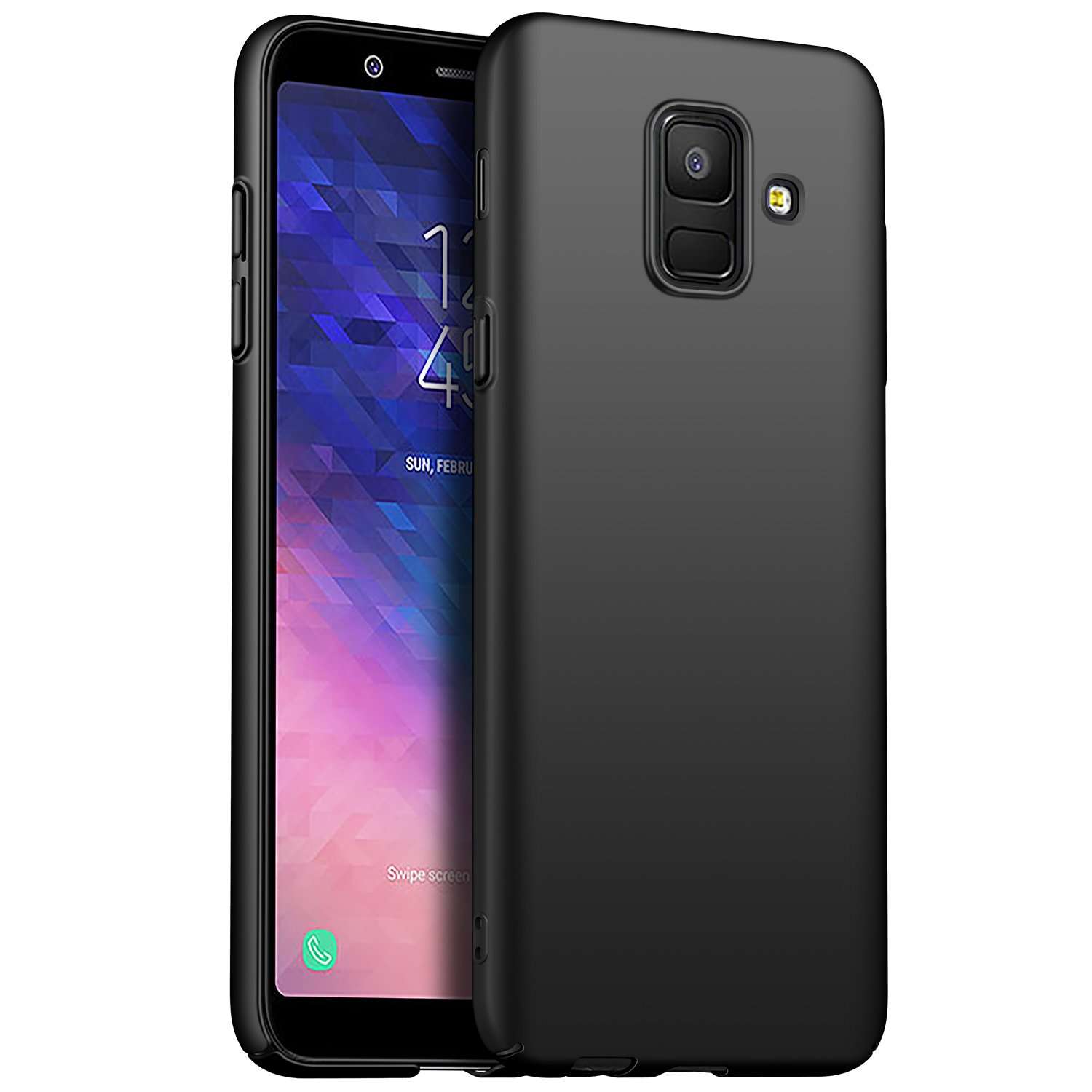 Kqimi Case for Samsung Galaxy A6, Slim Matte Premium Material Full Protection Cover for Samsung Galaxy A6 2018 (Black) 2