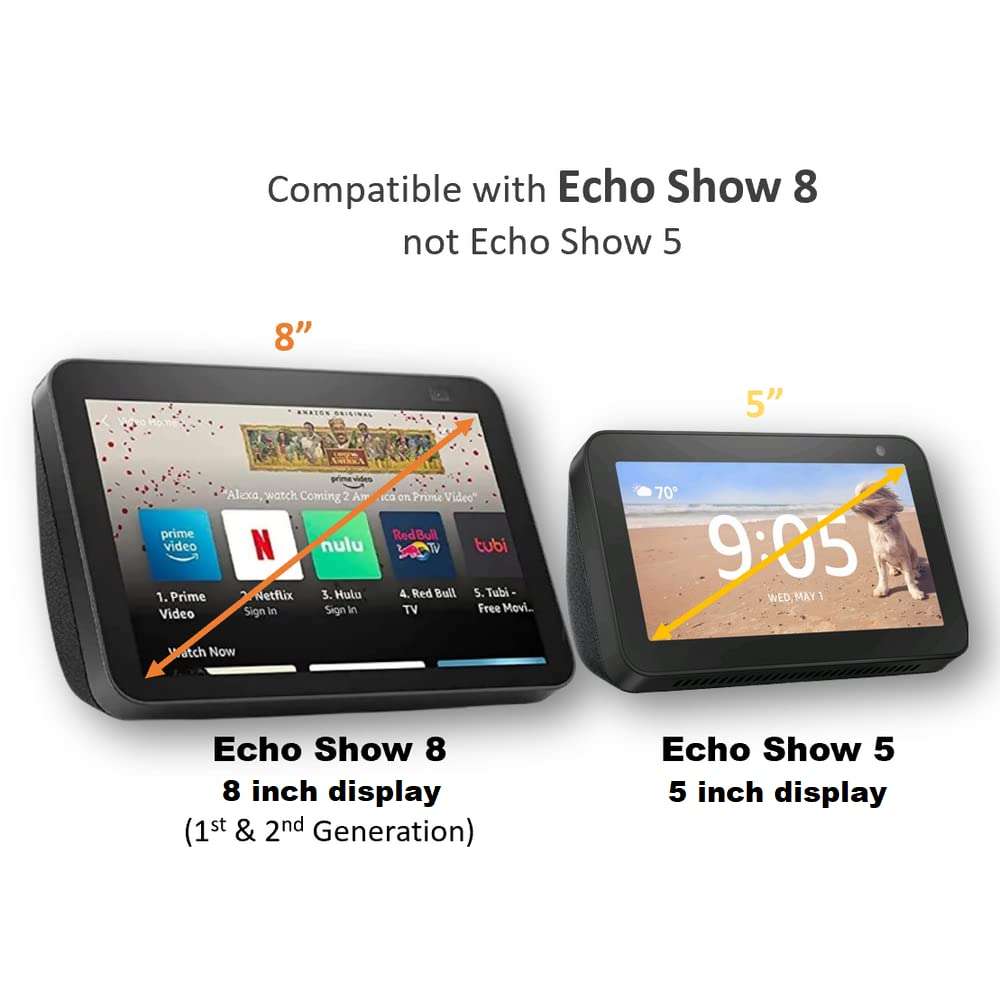 Screen Protector (2 Pack), for Echo Show 8 (1st and 2nd Gen) 3