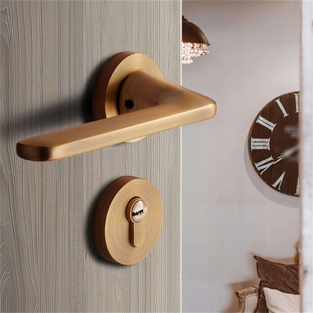 PGNEX Golden Magnetic Mute Interior Split Door Lock Solid Wood Door Kitchen Bathroom Handle 4