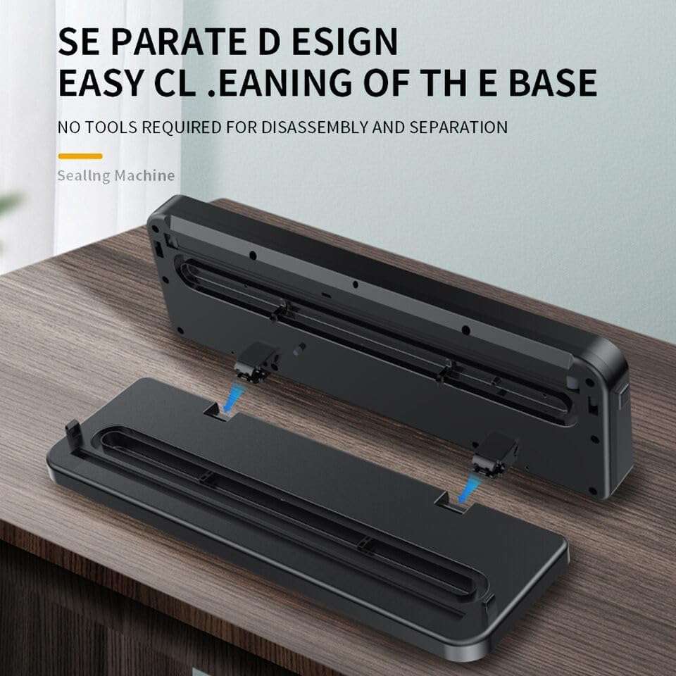ENEM Vacuum Sealer Machine for Packing with Cutter, Sealing Machine for Food Packets, 60kpa Automatic Dry & Wet Air Packet Sealer Machine,1 Year Warranty from enem, With Free 10 Vacuum Pouches 6