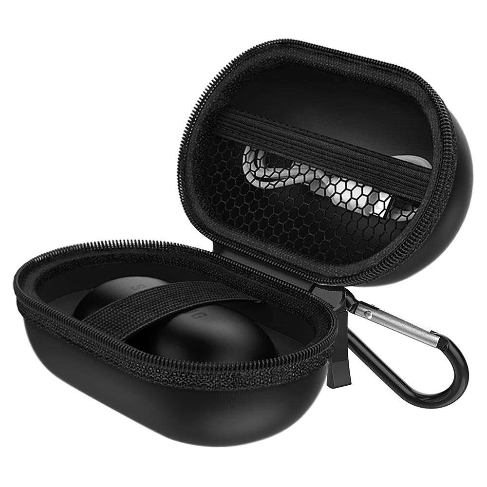 MoKo Carrying Case Compatible with Samsung Galaxy Buds + Plus 2020 / Galaxy Buds 2019, Protective Bag Portable Pouch Cover Storage Case with Elastic Band and Mesh Accessory Pocket - Black 1