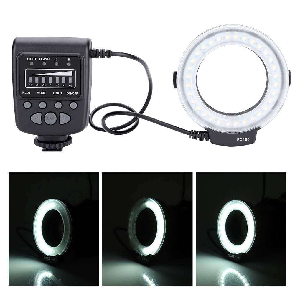 Huakii LED Ring Flash Light, Portable Universal Video Camera Fill Light Kit Photography Accessor 3