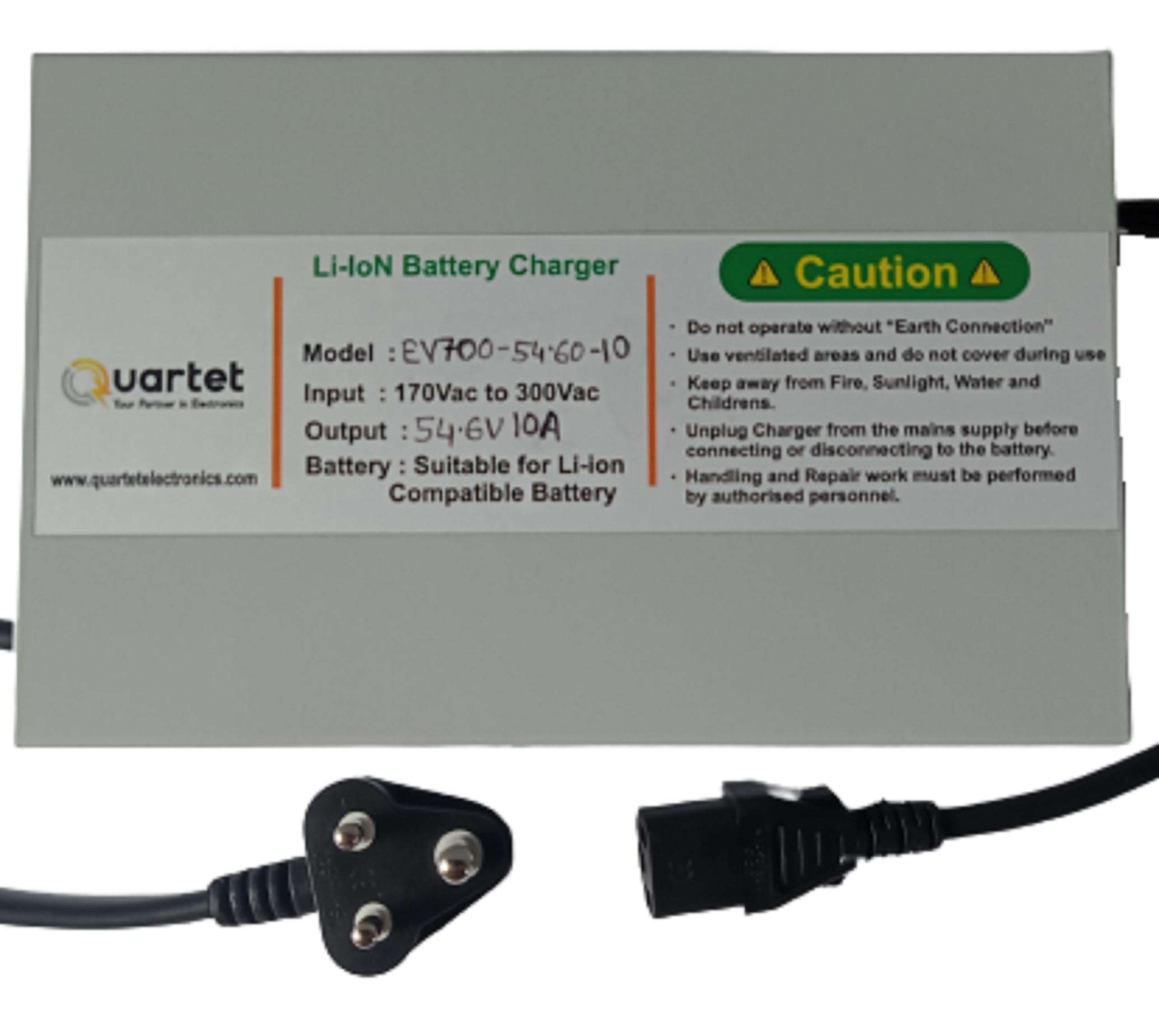 Quartet 48 Volt 54.6 Cut Off 10 Amp EV Charger for Electric Bike 1