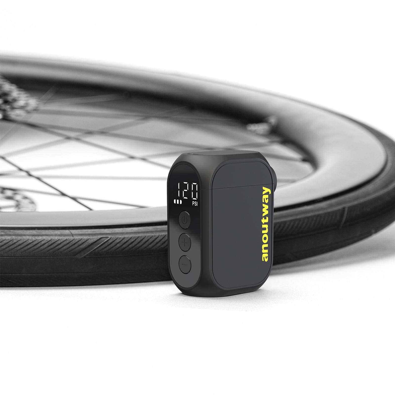 Tiny Pump Bike Pump with Gauge Portable Ultra-Mini 120PSI Electric Bicycle Pump Type-C Rechargeable Battery 2